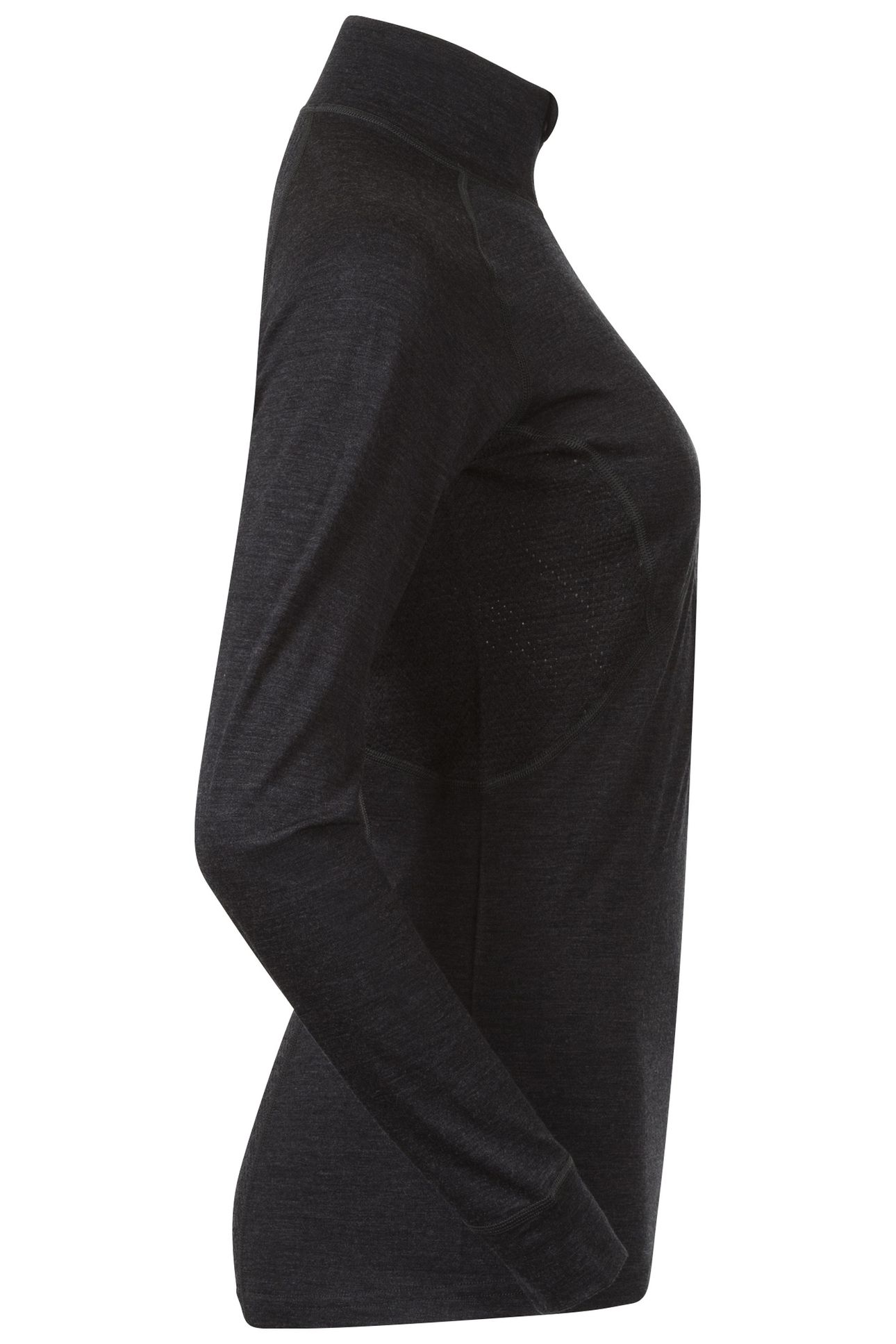INNER:PURE W HALF ZIP SOLID CHARCOAL 2