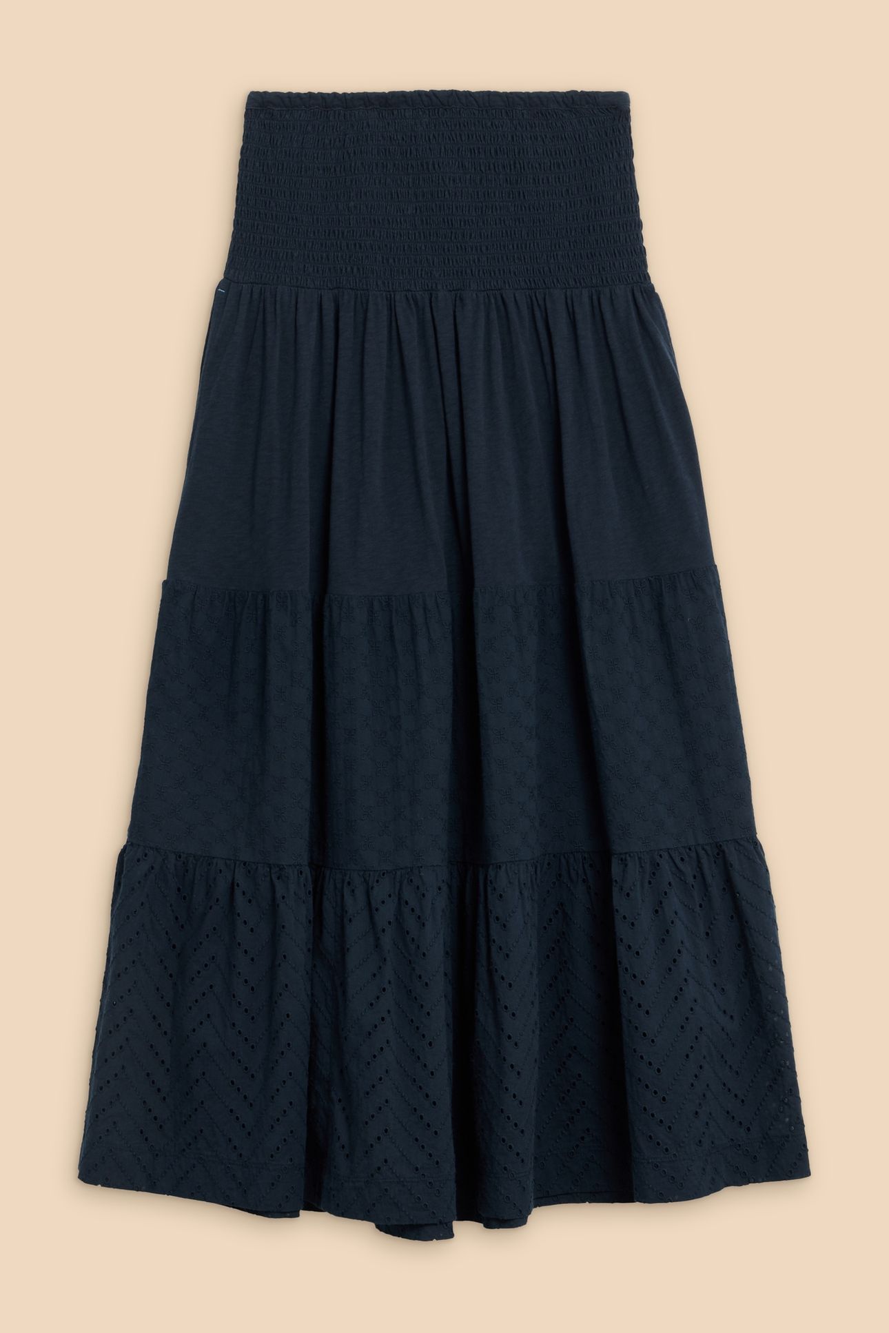 MARISSA BRODERIE MAXI SKIRT DARK NAVY 6