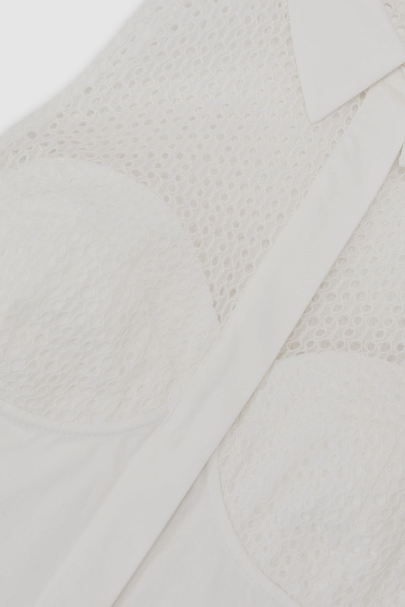 LACE DETAIL SLEEVELESS MIDI DRESS IVORY 5