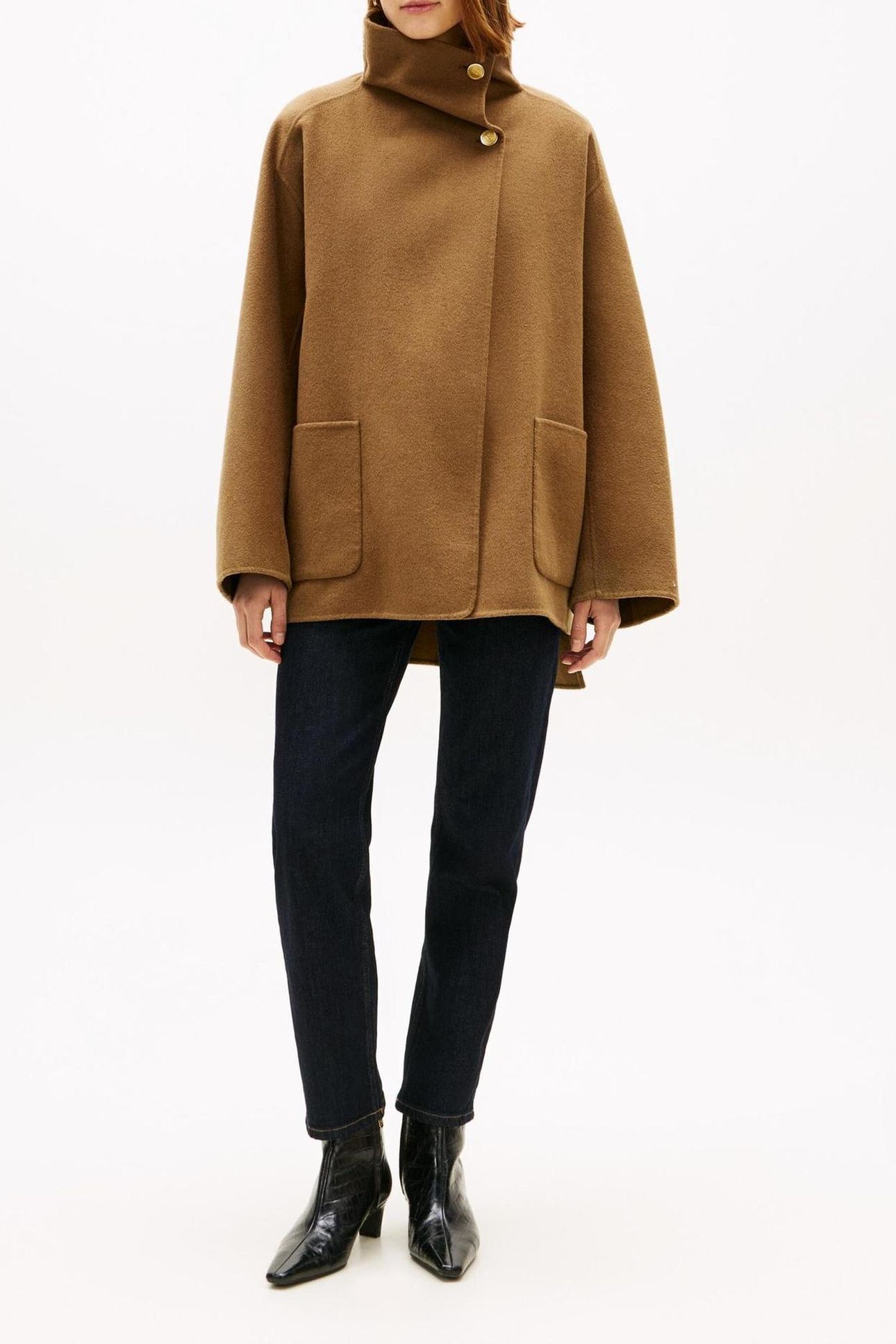 DF WOOL GB FUNNEL NECK NORDIC TAUPE 1