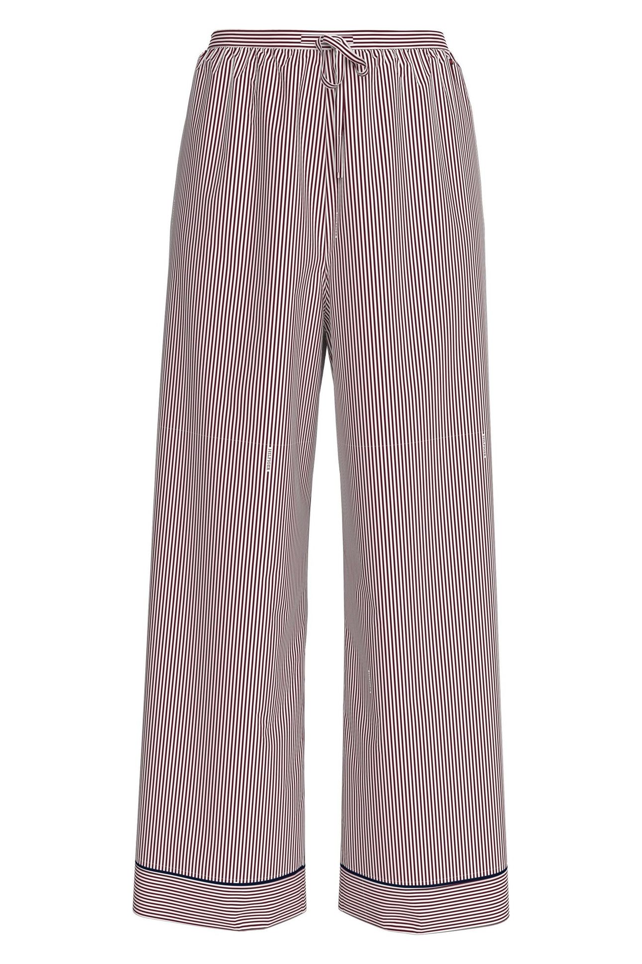 PRINT VISCOSE PANT MONOTYPE ITHACA STRIPE DEEP ROUGE 1