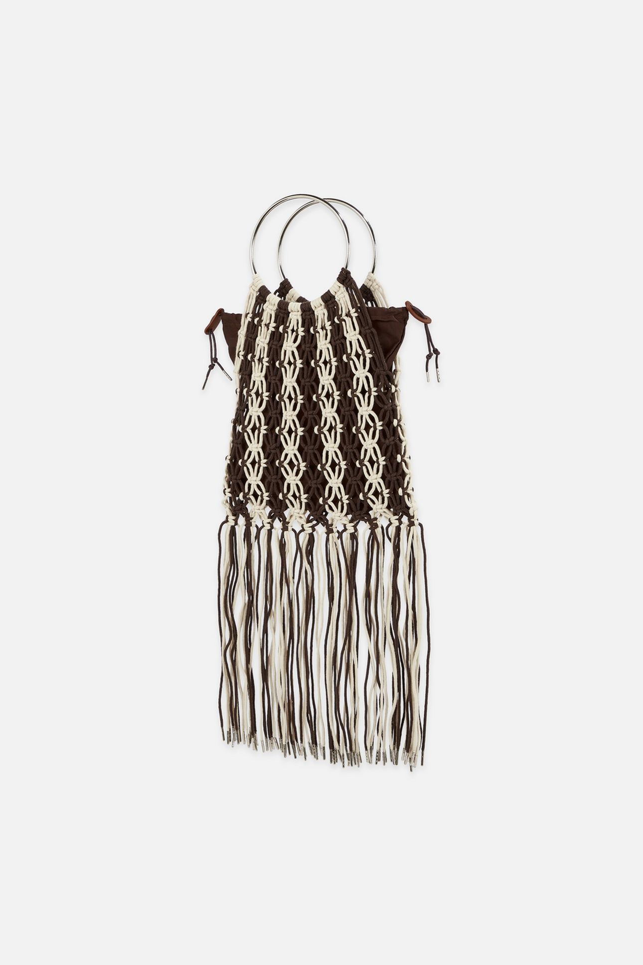 MACRAMé BAG HOT FUDGE 2