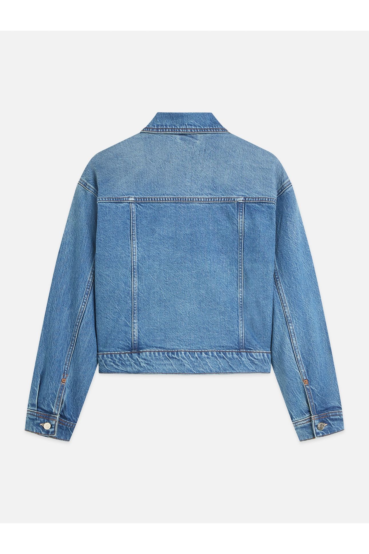 PLEAT FRONT DENIM TRUCKER JACKET CATCH THE SUN 5