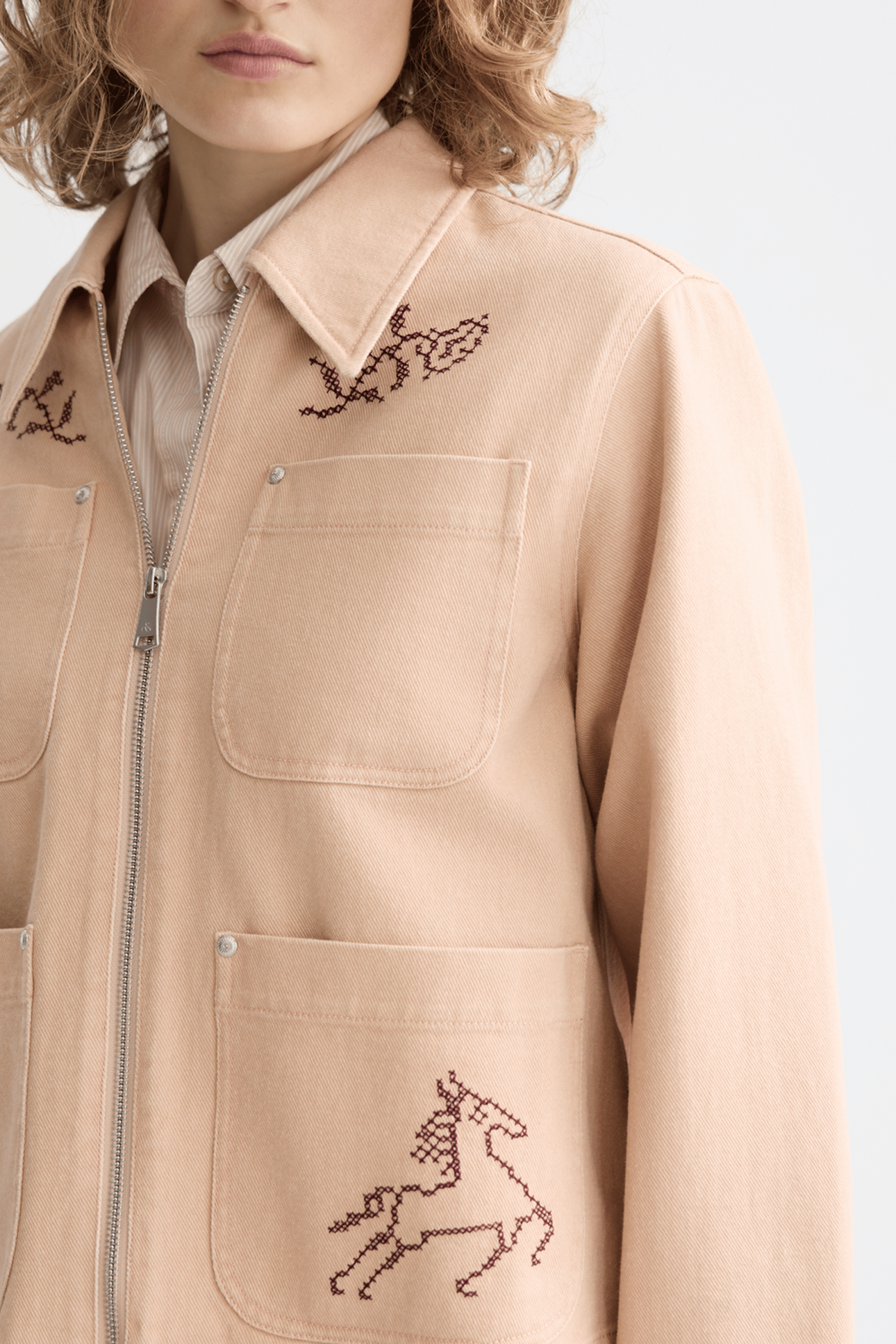 EMBROIDERED JACKET ROSE DUST 6