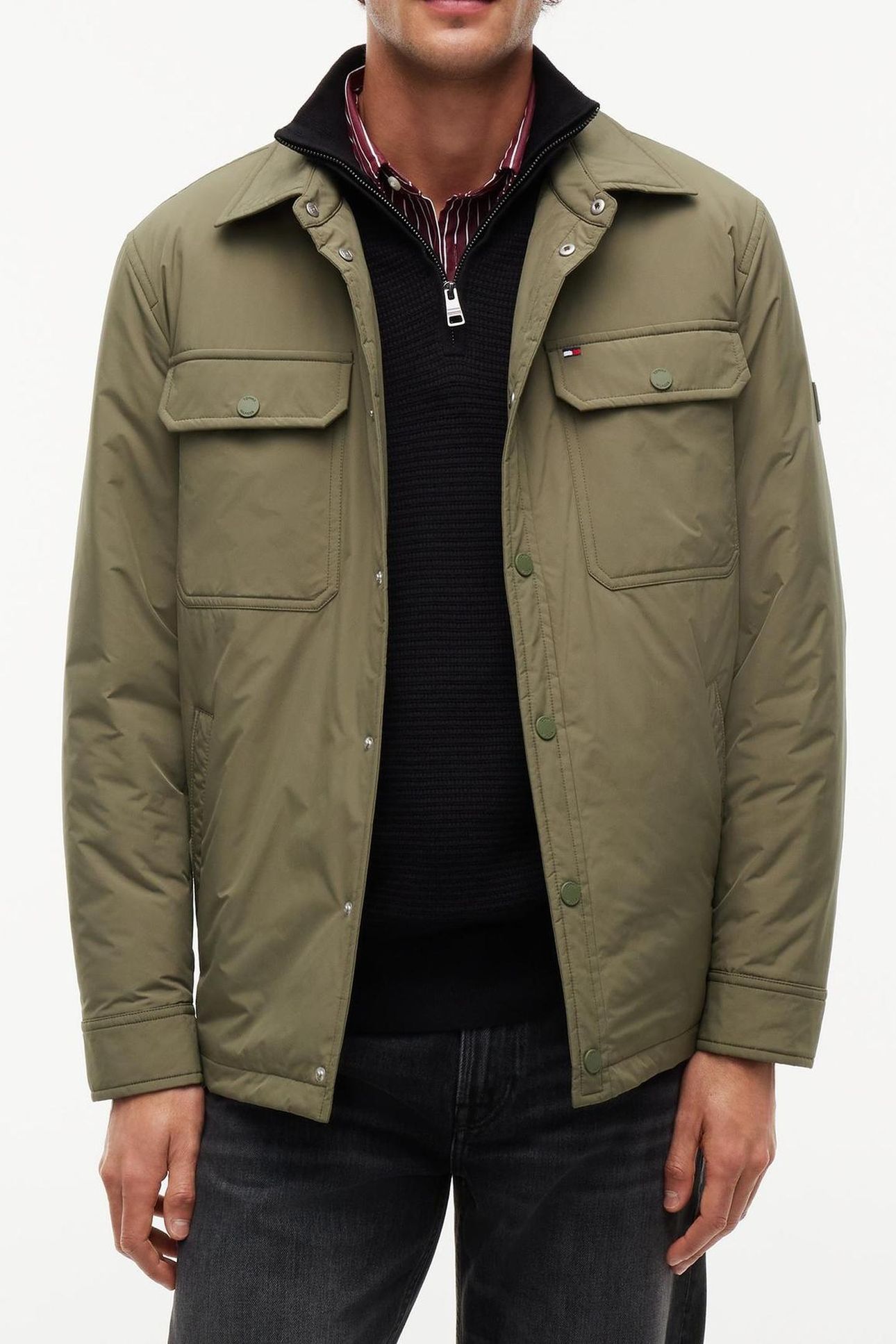 PACKABLE LIGHTWEIGHT SHIRT JACKET GREEN 1