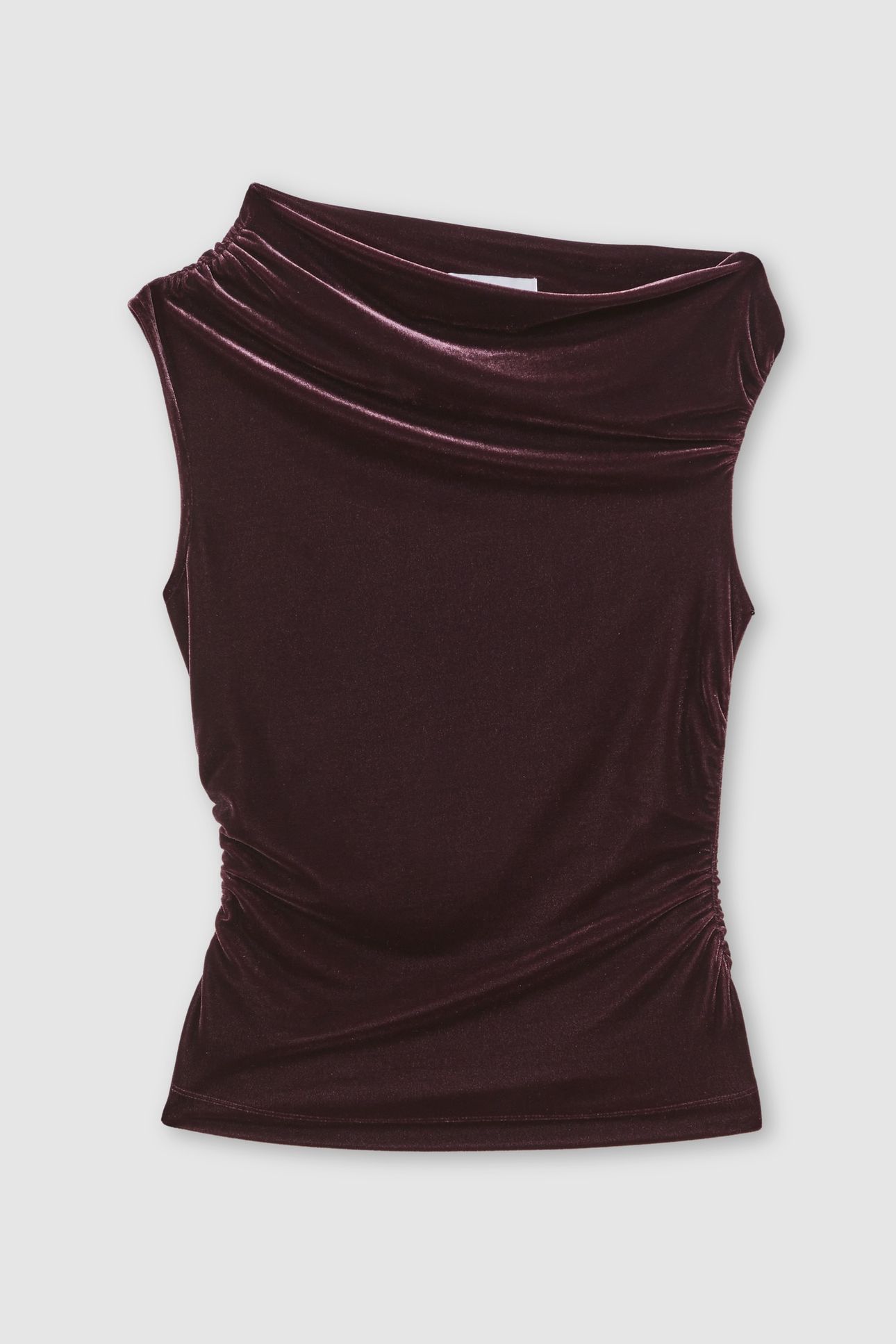 OFF SHOULDER VELVET TOP PLUM PURPLE 3