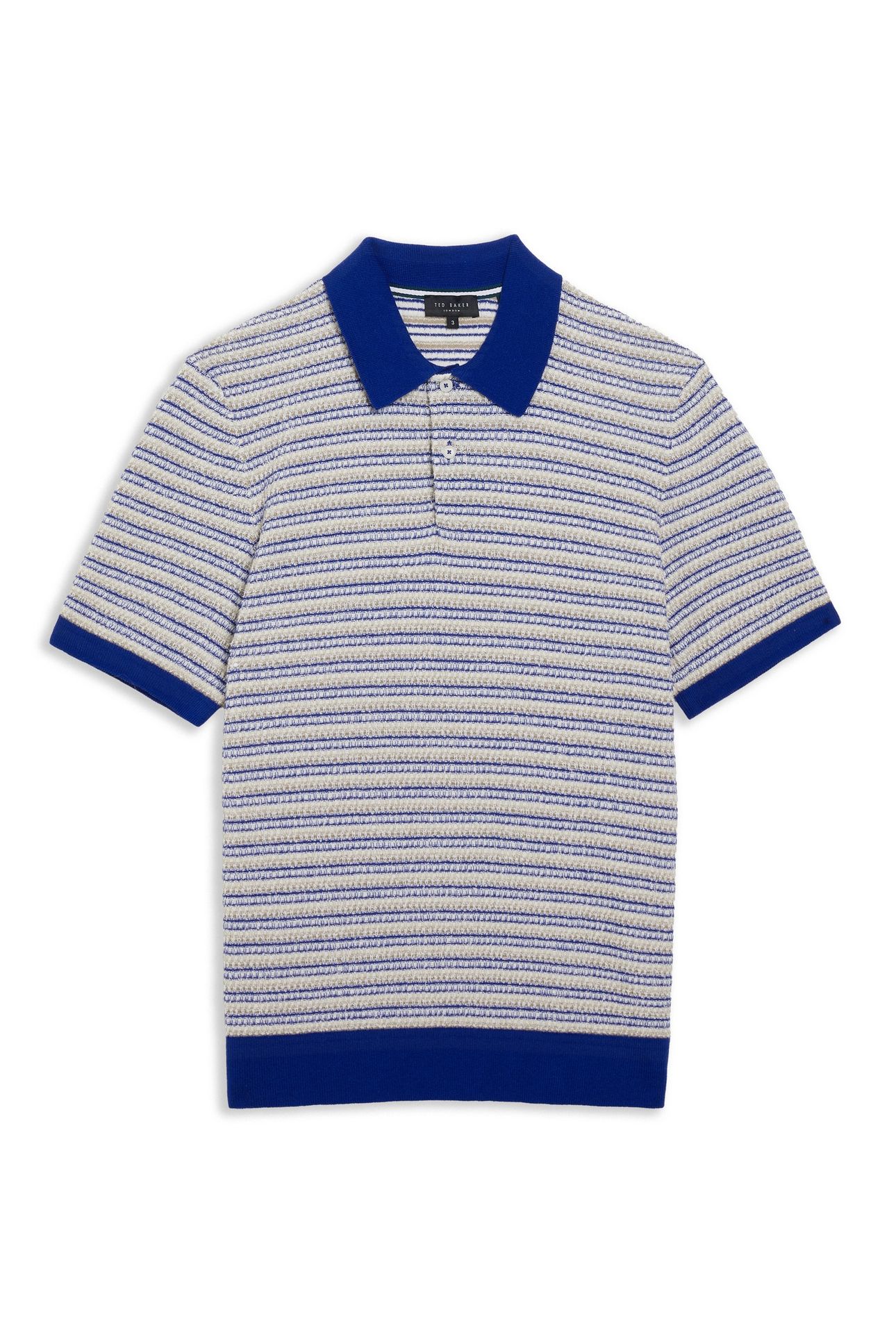 ATHER SS REGULAR TEXTURED STRIPE POLO BLUE 3