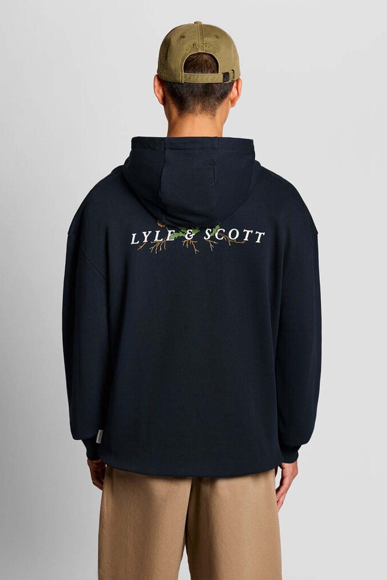 DANDELION SCRIPT GRAPHIC HOODIE DARK NAVY 2
