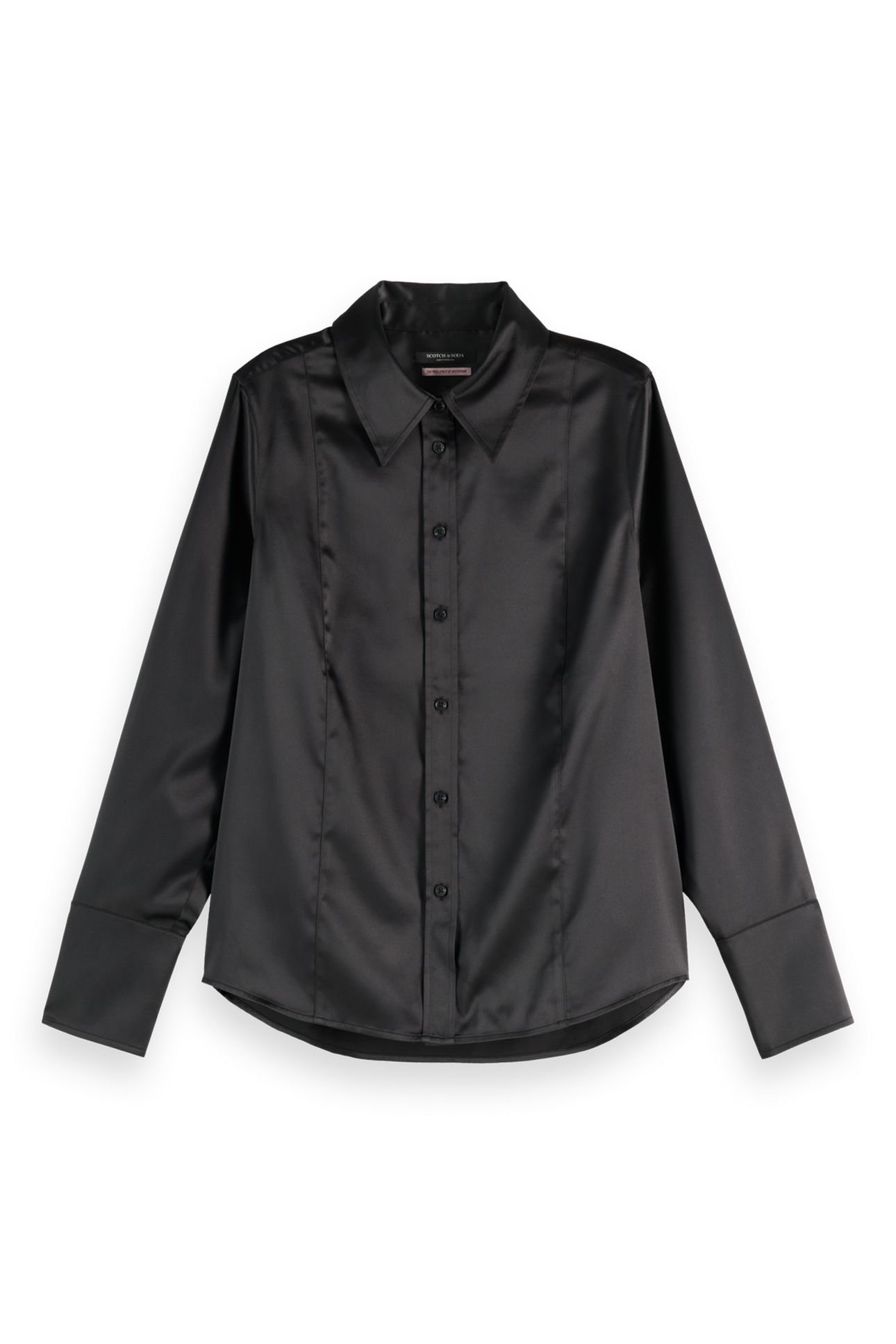 CORE SATIN SHIRT BLACK 1