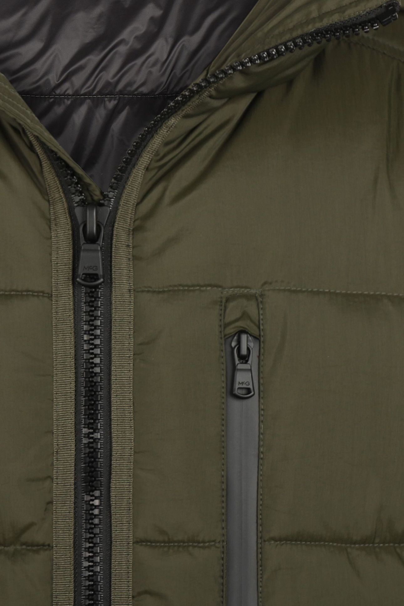 HOODED BOMBER JACKET DARK OLIVE 5