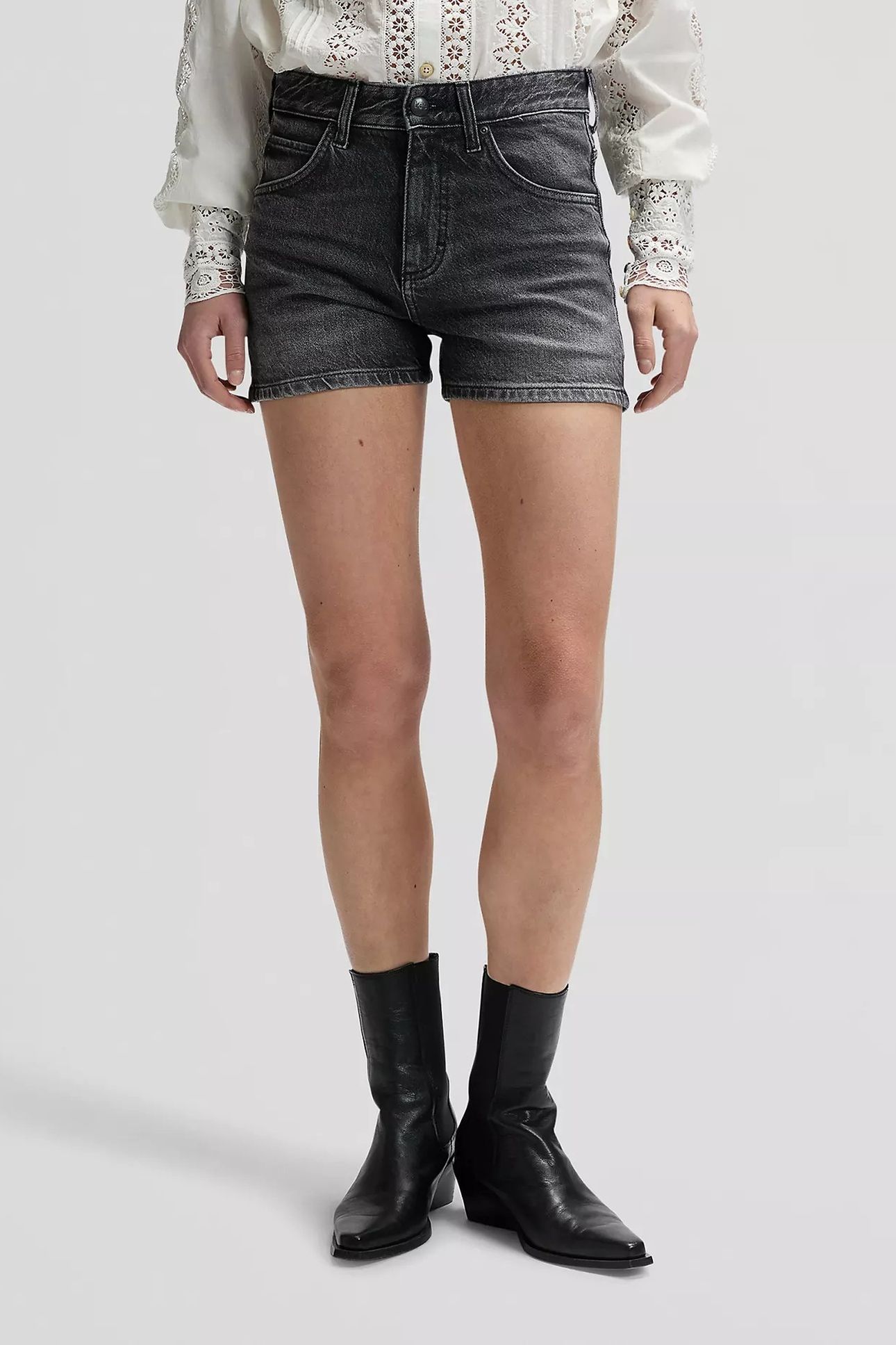 RIDER SHORT 3IN BET ON BLACK STRAIGHT DENIM BLACK 1