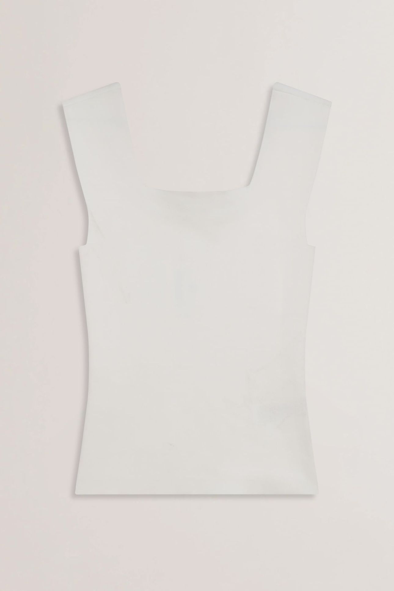 SQUARE NECK SLEEVELESS KNIT TOP IVORY 3