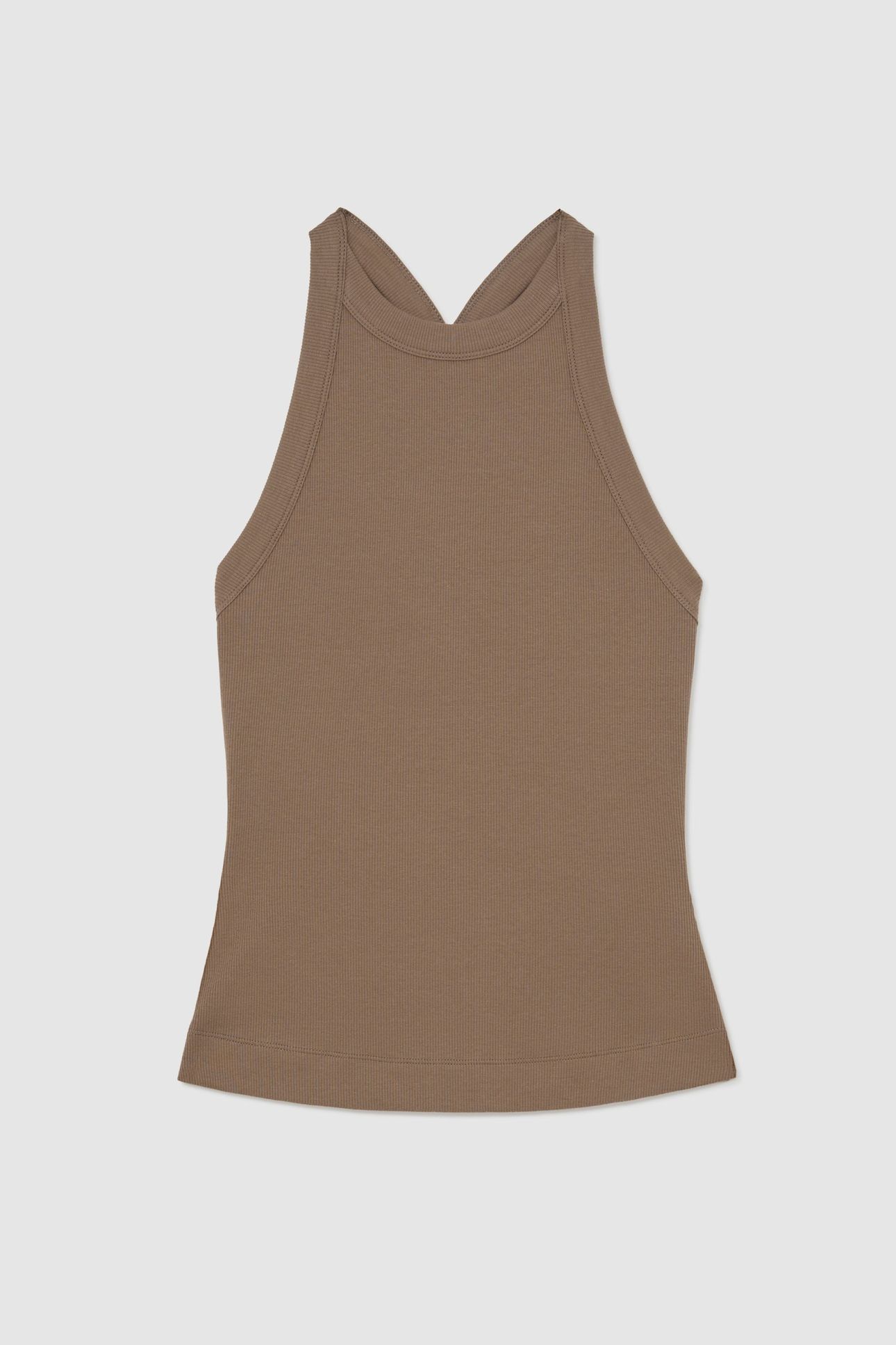 RIB RACERBACK VEST TAUPE NEUTRAL 4