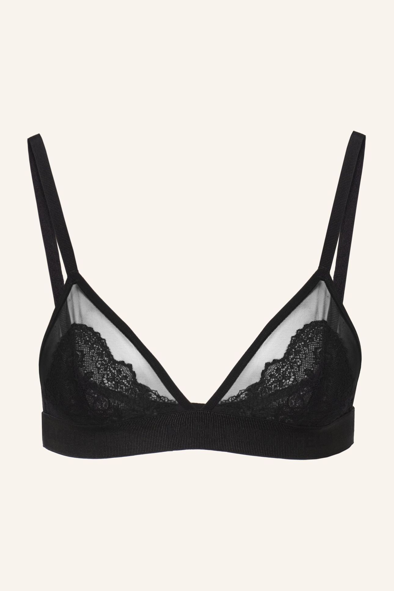 LACE TRIANGLE BRA BLACK 4