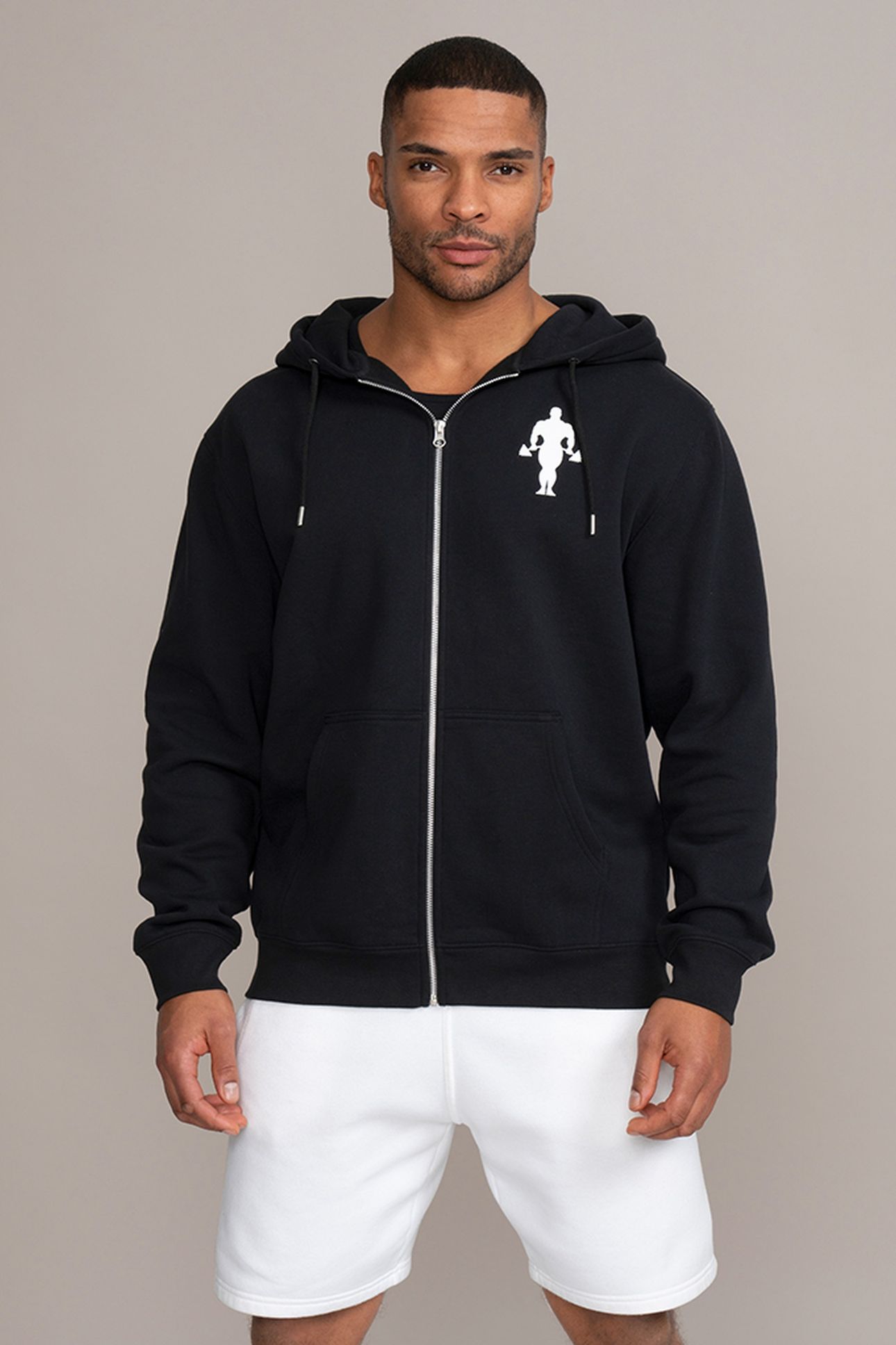 MUSCLE JOE HEAVYWEIGHT ZIP HOODIE BLACK 2