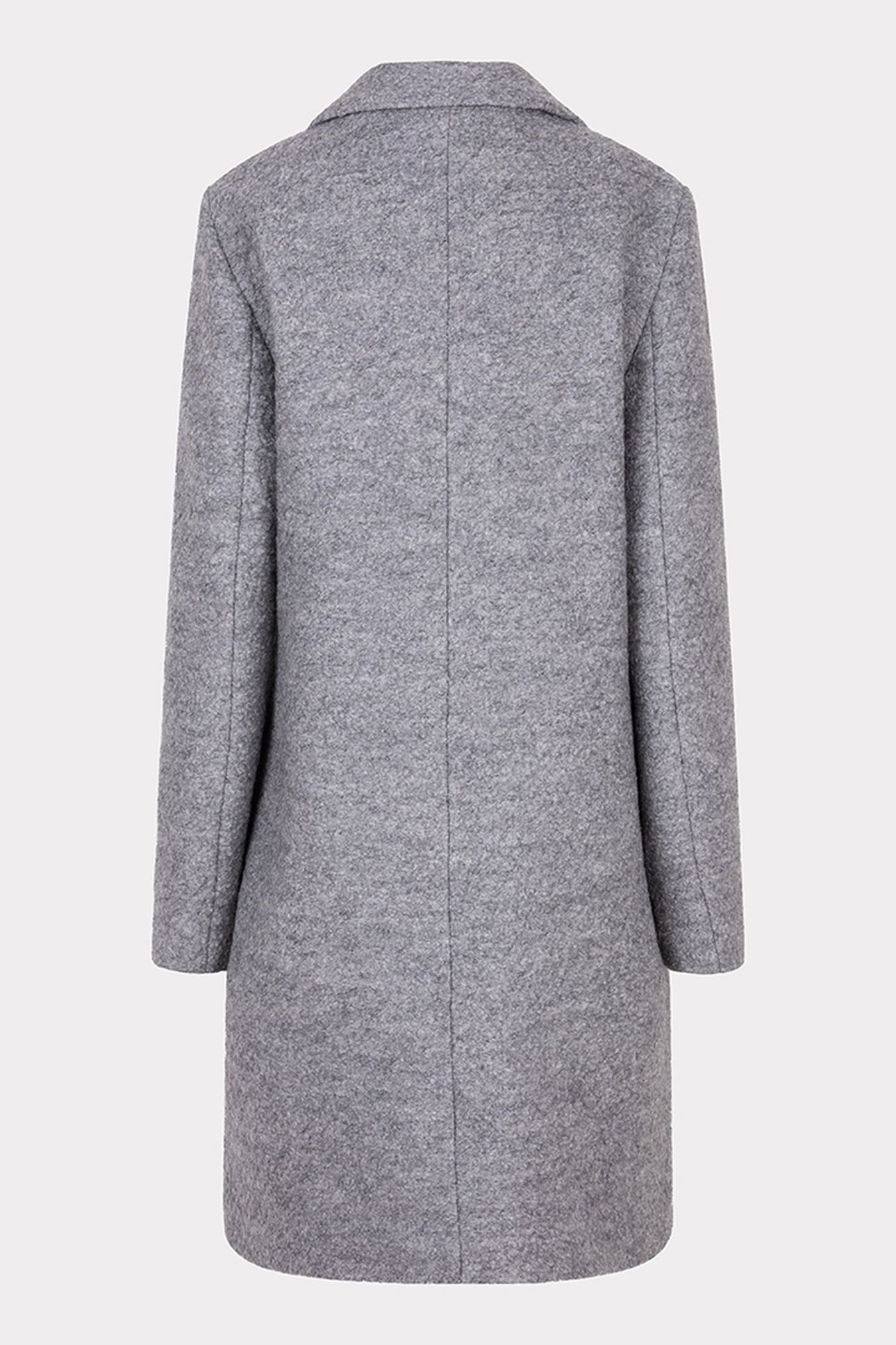 COAT DOUBLE BREASTED BOUCLE DARK GREY 4
