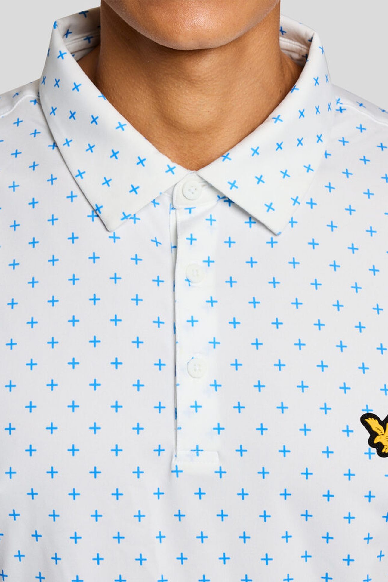 GOLF CROSS PRINT POLO WHITE 5