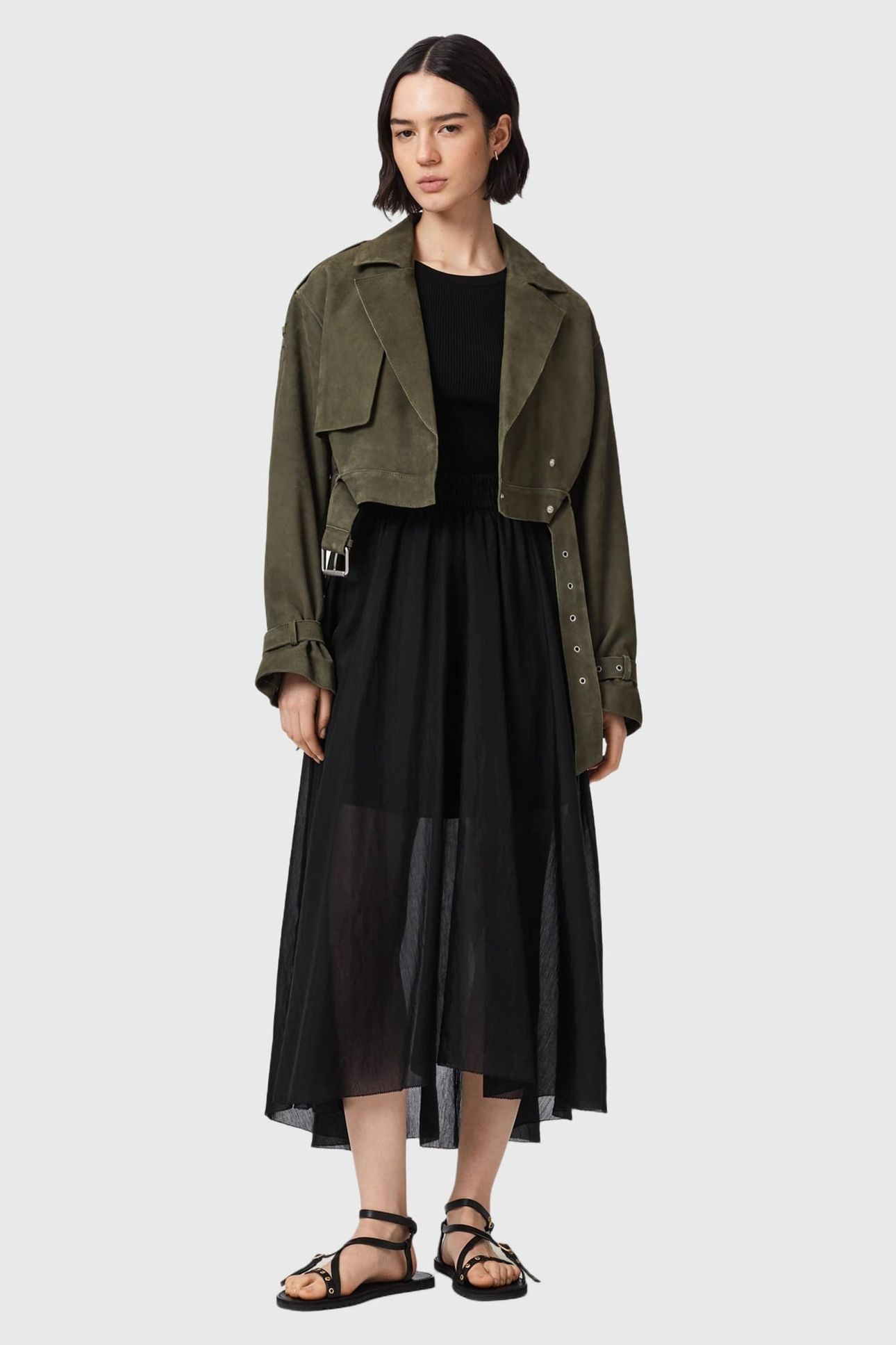 OPHELIA SUEDE JACKET CALEDONE GREEN 3