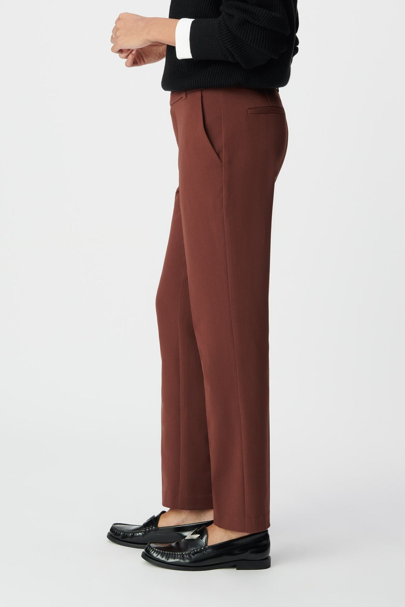 BROWN SLIM FIT SUIT TROUSERS 5
