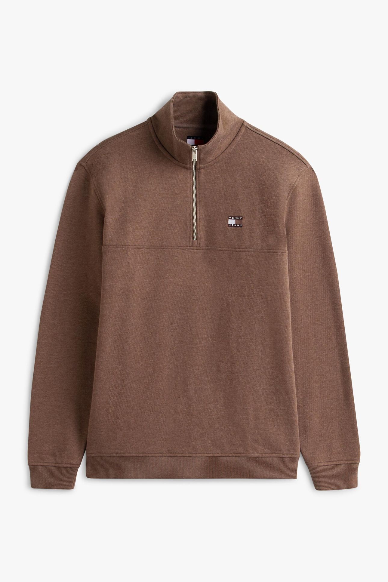 TJM REG BADGE QUARTER ZIP BLACK WALNUT HEATHER 4