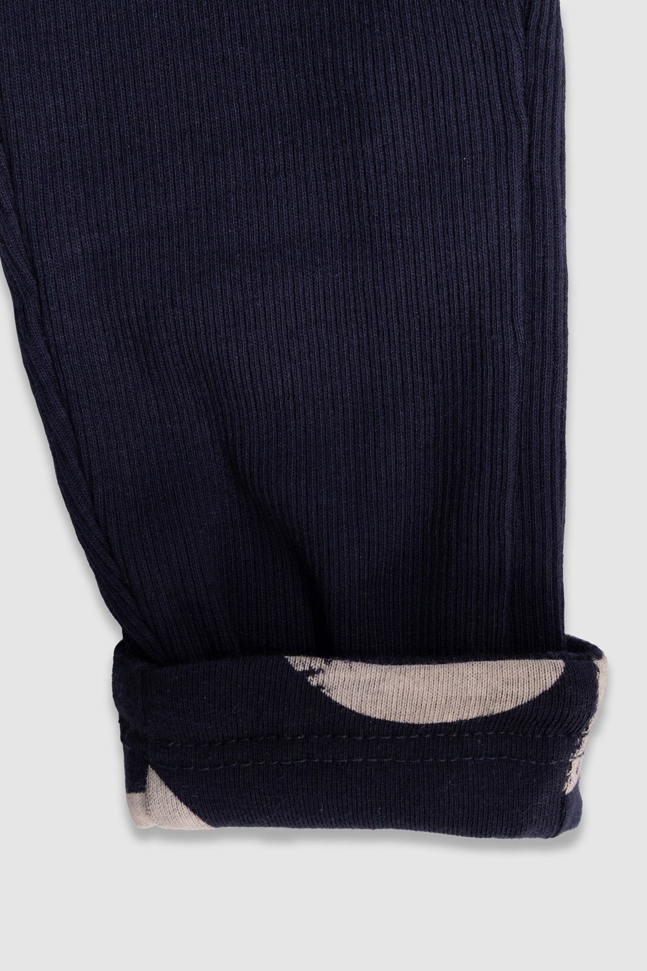 GIRLS’ NAVY XL POLKA DOT AND RIBBED REVERSIBLE LEGGINGS 3