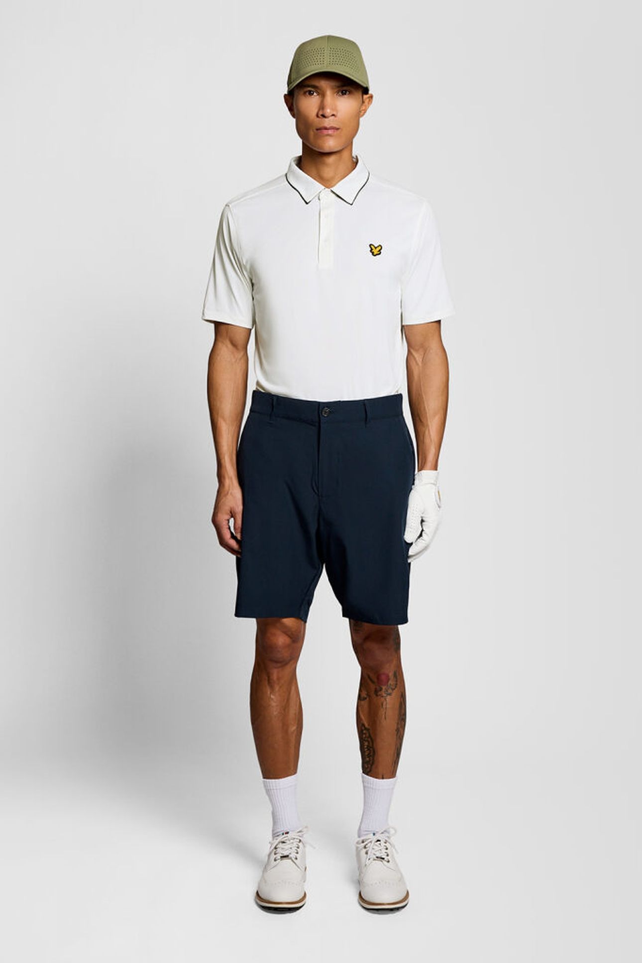 GOLF CONTRAST COLLAR POLO WHITE 3