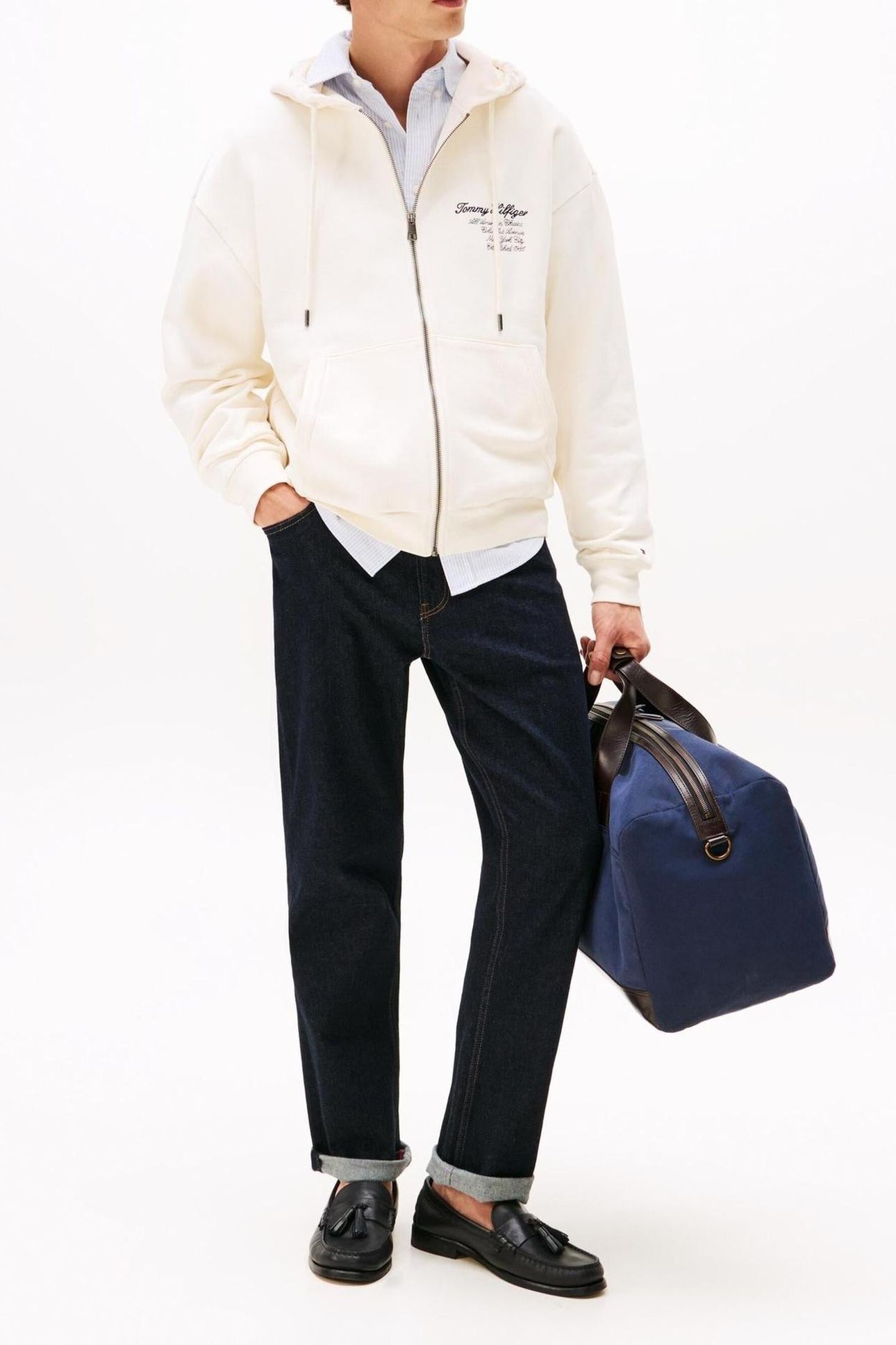 PREP ZIP THRU HOODIE IVORY PETAL 1