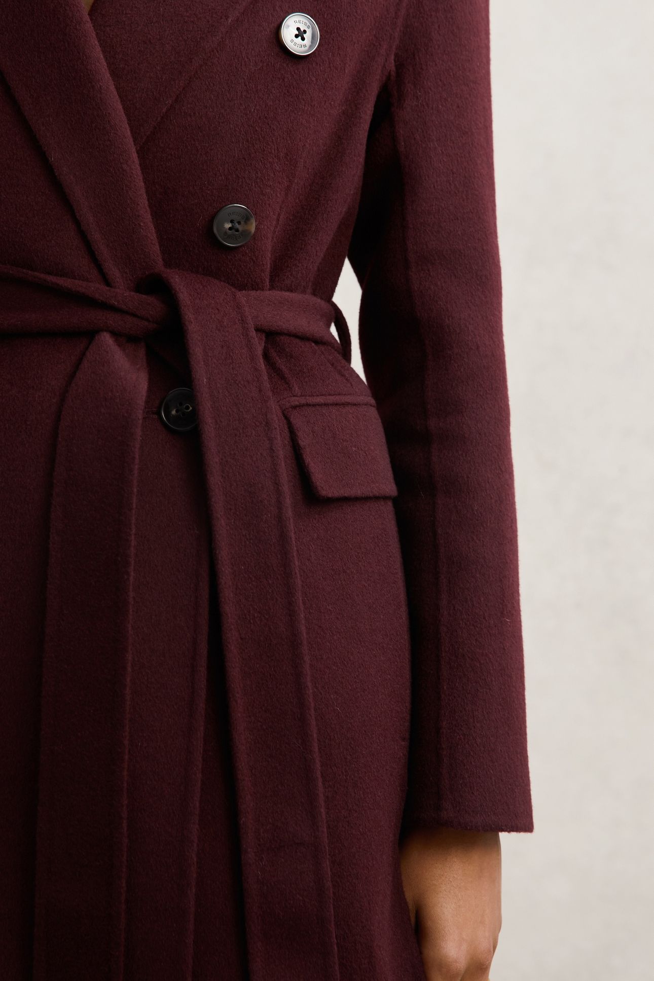 DB BLINDSEAM COAT BURGUNDY 5
