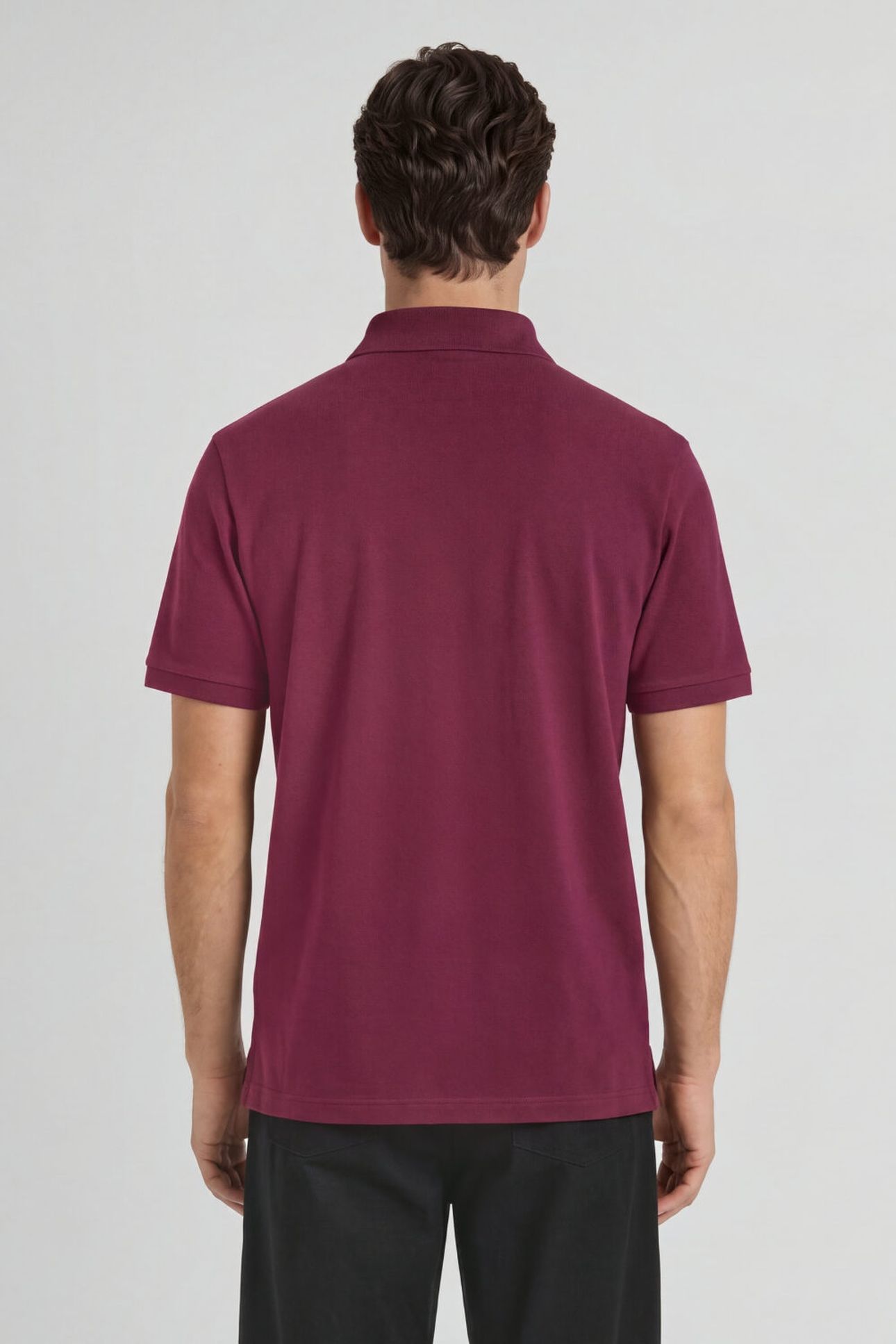 PLAIN POLO SHIRT RICH BURGUNDY 2