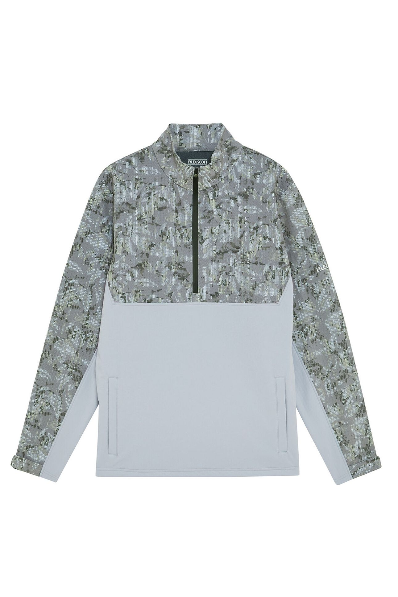 GOLF PRINTED HALF ZIP WINDJAMMER JACKET TRUE IRON/JET BLACK 4