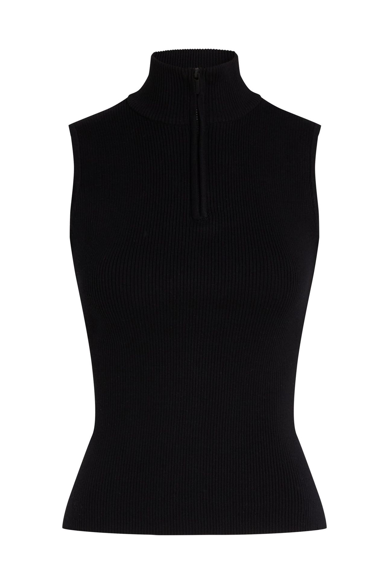 KLJ KNIT SS HALF ZIP BLACK 4