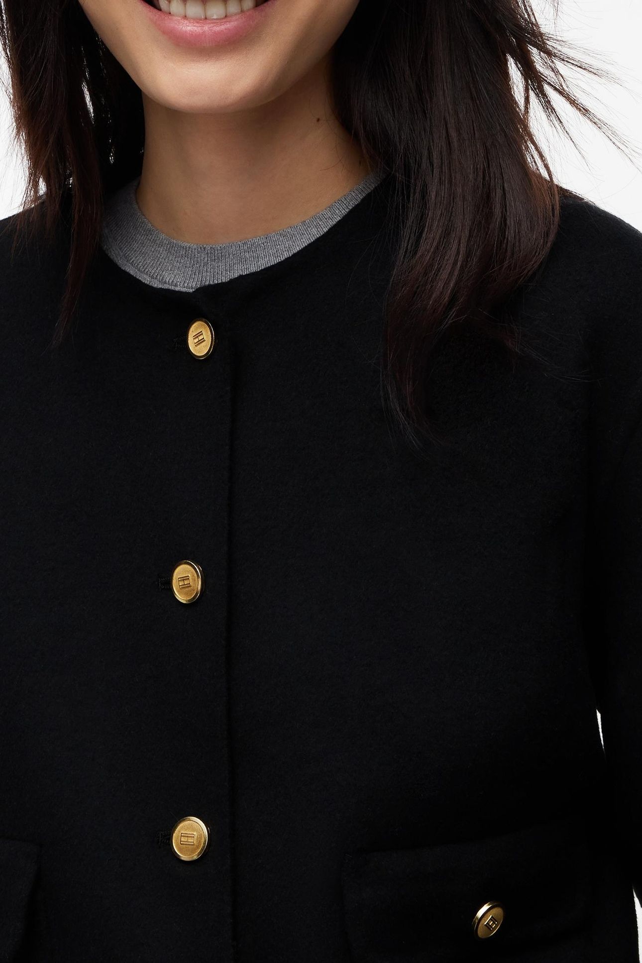 DOUBLE-FACE WOOL LADY JACKET BLACK 5