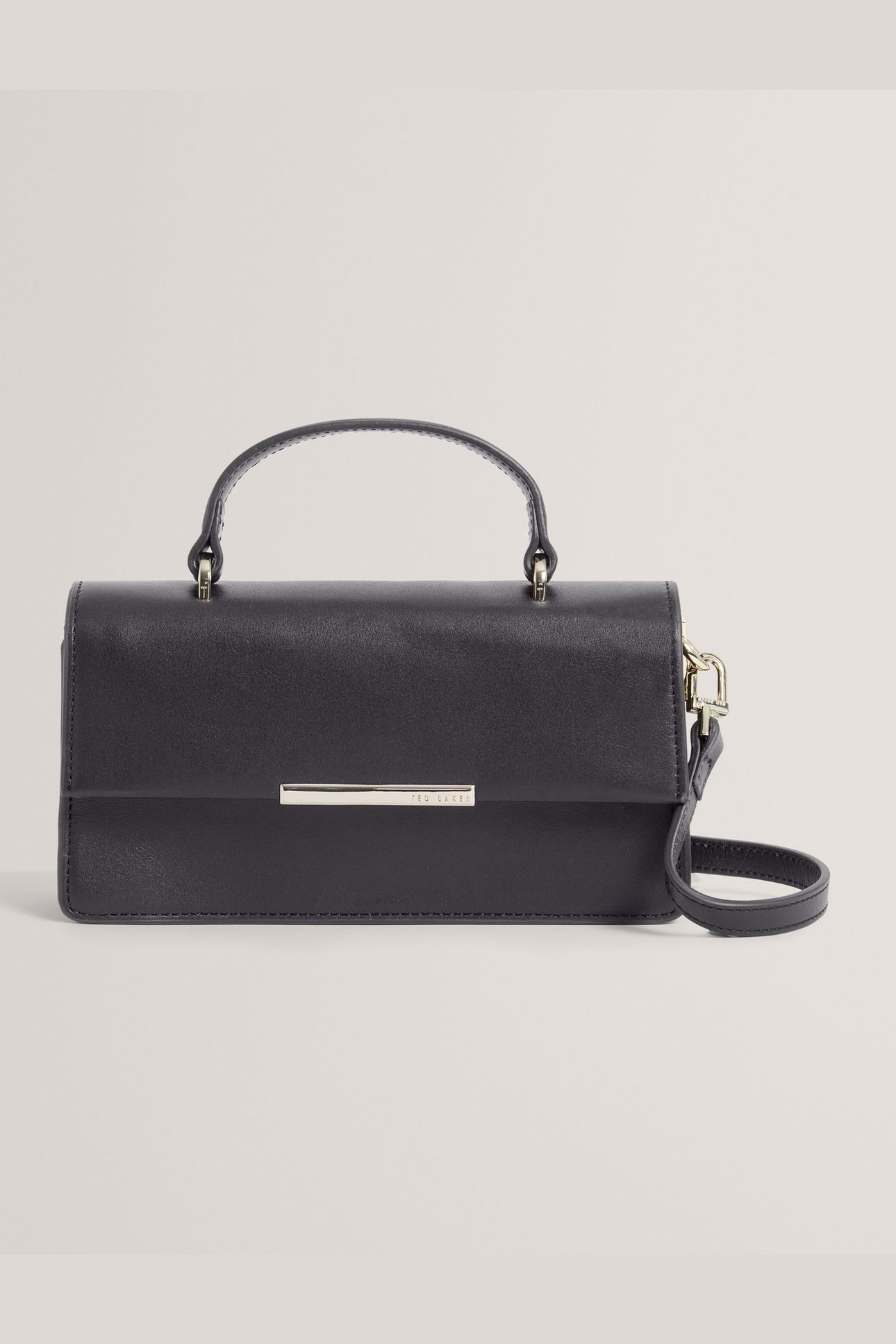 BAR DETAIL ELONGATED TOP HANDLE BAG NAVY 1