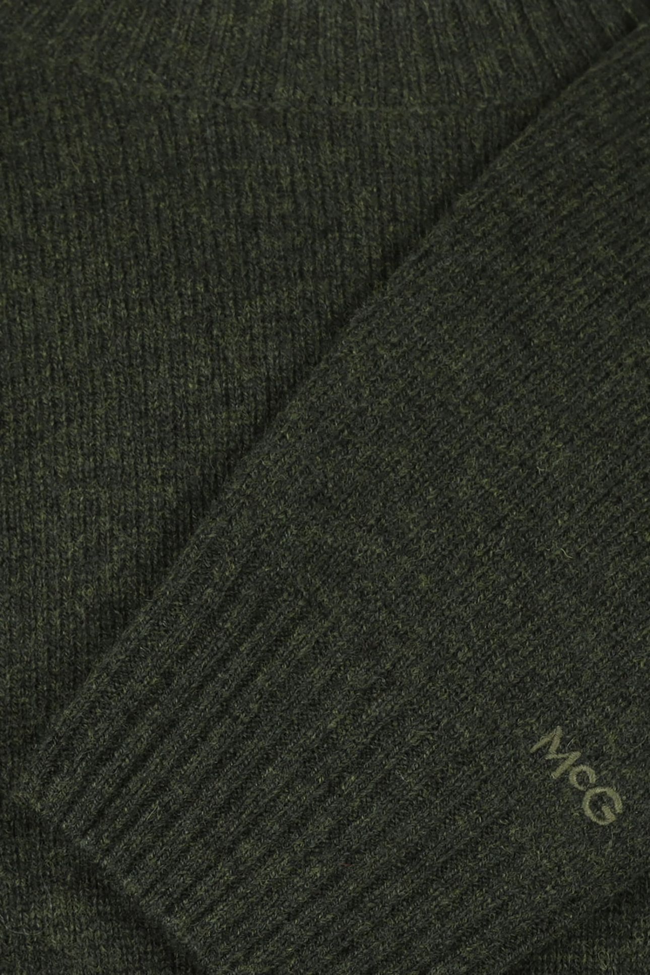LAMBSWOOL CREW NECK SWEATER DARK OLIVE 4