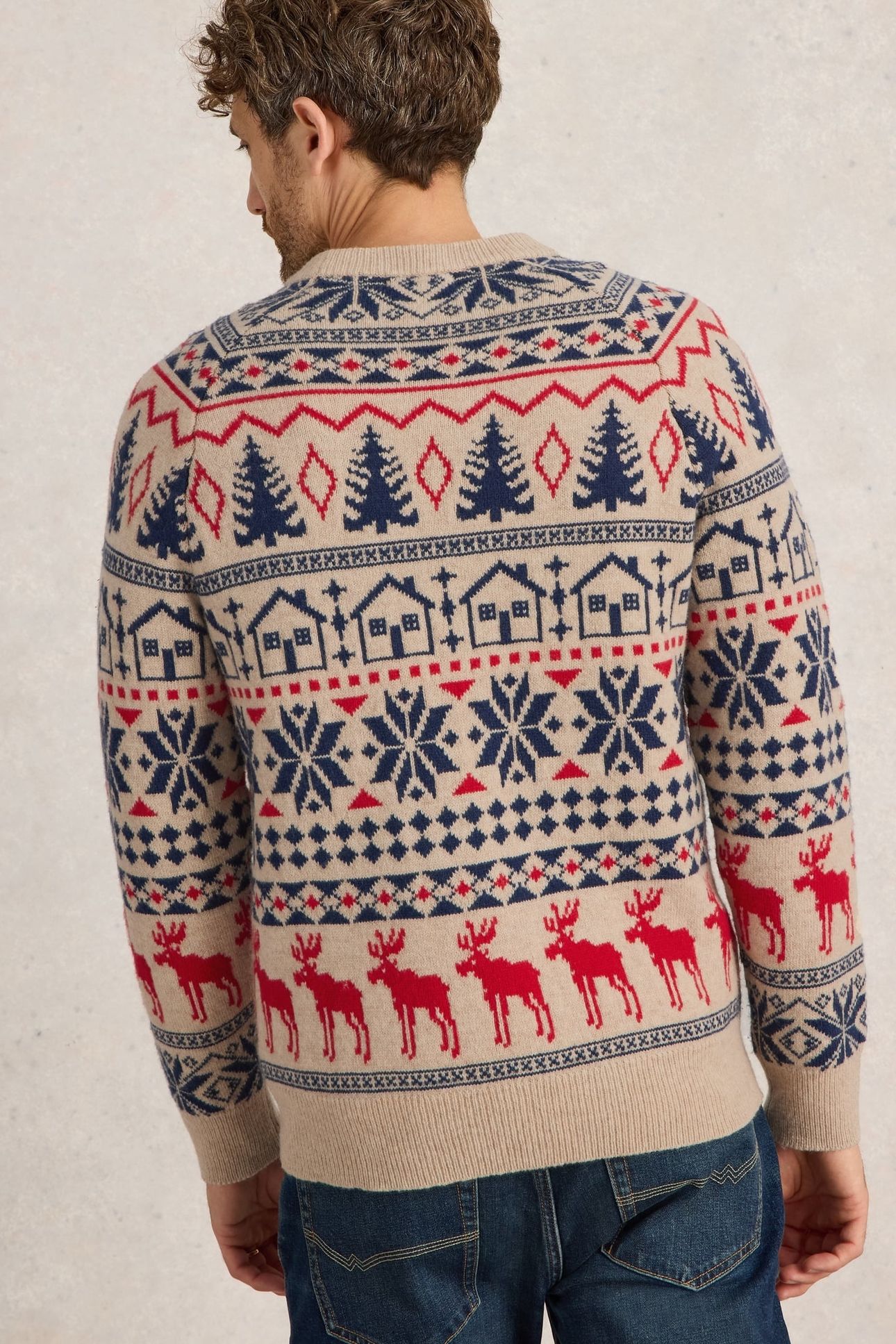 MOOSE FAIRISLE CREW JUMPER NAT MLT 3