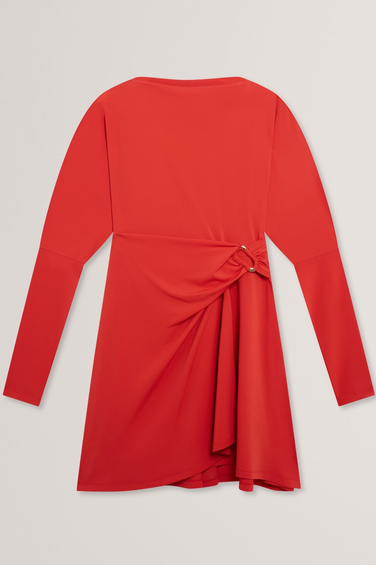 WRAP JERSEY MINI DRESS BUR-ORANGE 3