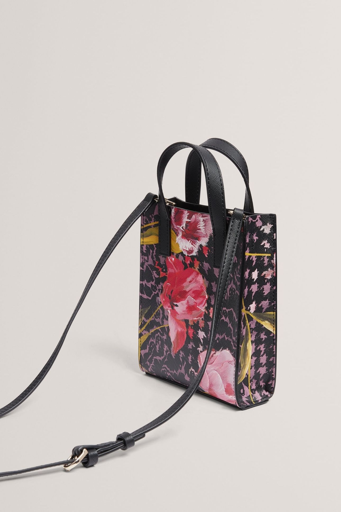 FLORAL PRINTED MINI ICON BAG BLACK 2
