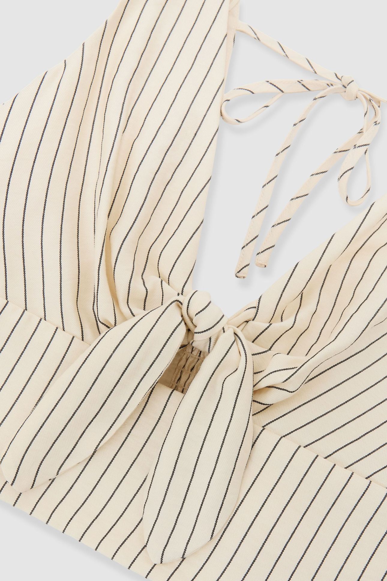 PINSTRIPE COORD TOP CREAM/BLACK 5