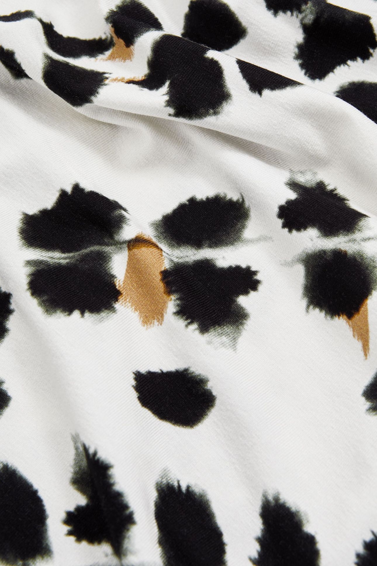 PRINTED MIDI DRESS BLACK/WHITE 5
