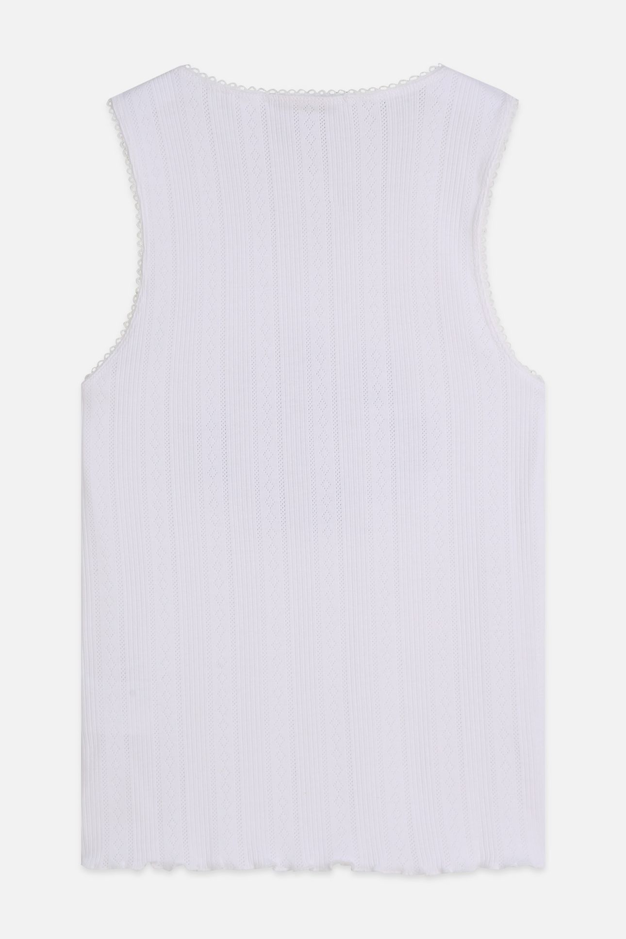 POINTELLE JERSEY ARTWORK TANK BRIGHT WHITE 2