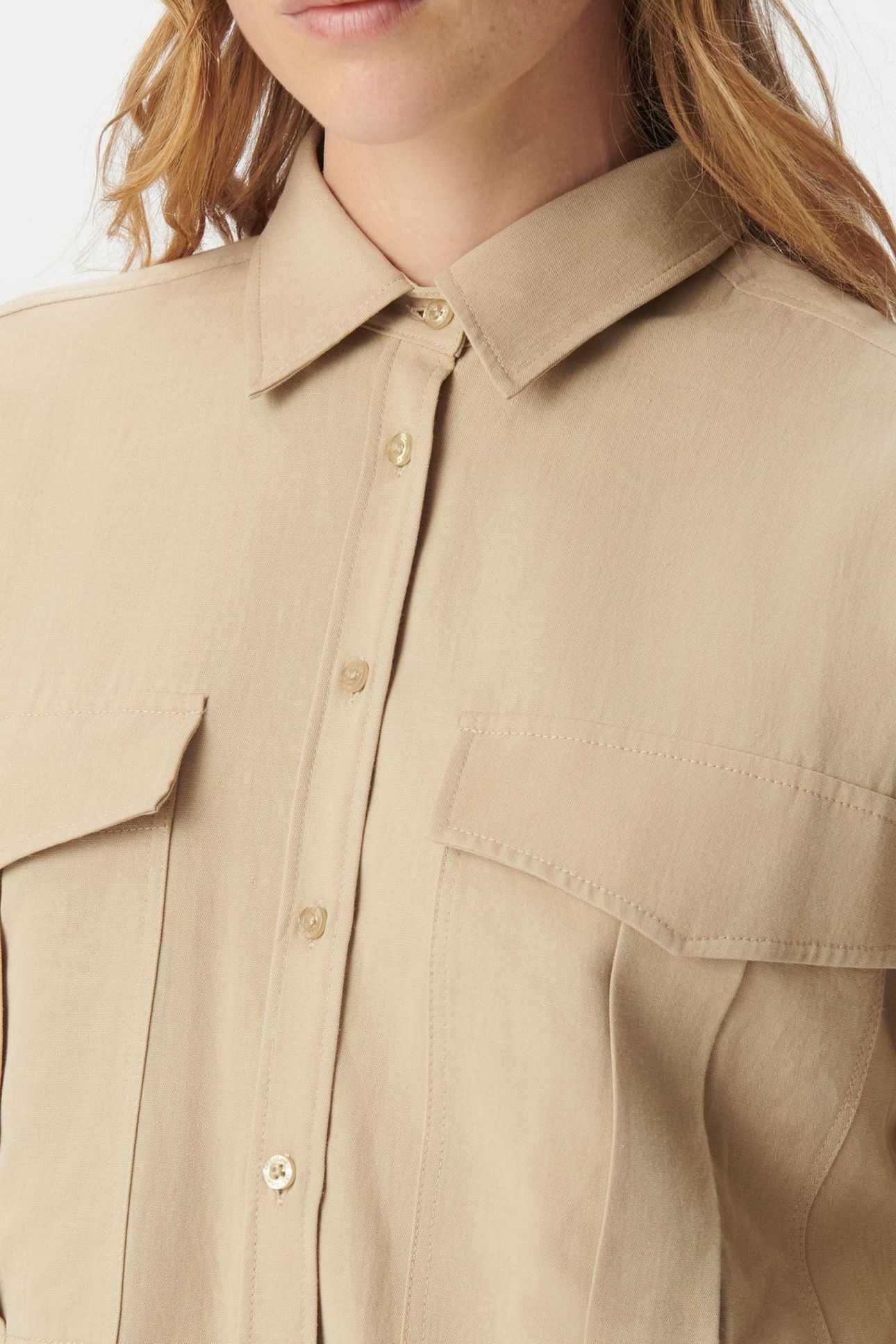 BEIGE OVERSIZED SHIRT WITH XL POCKETS 6