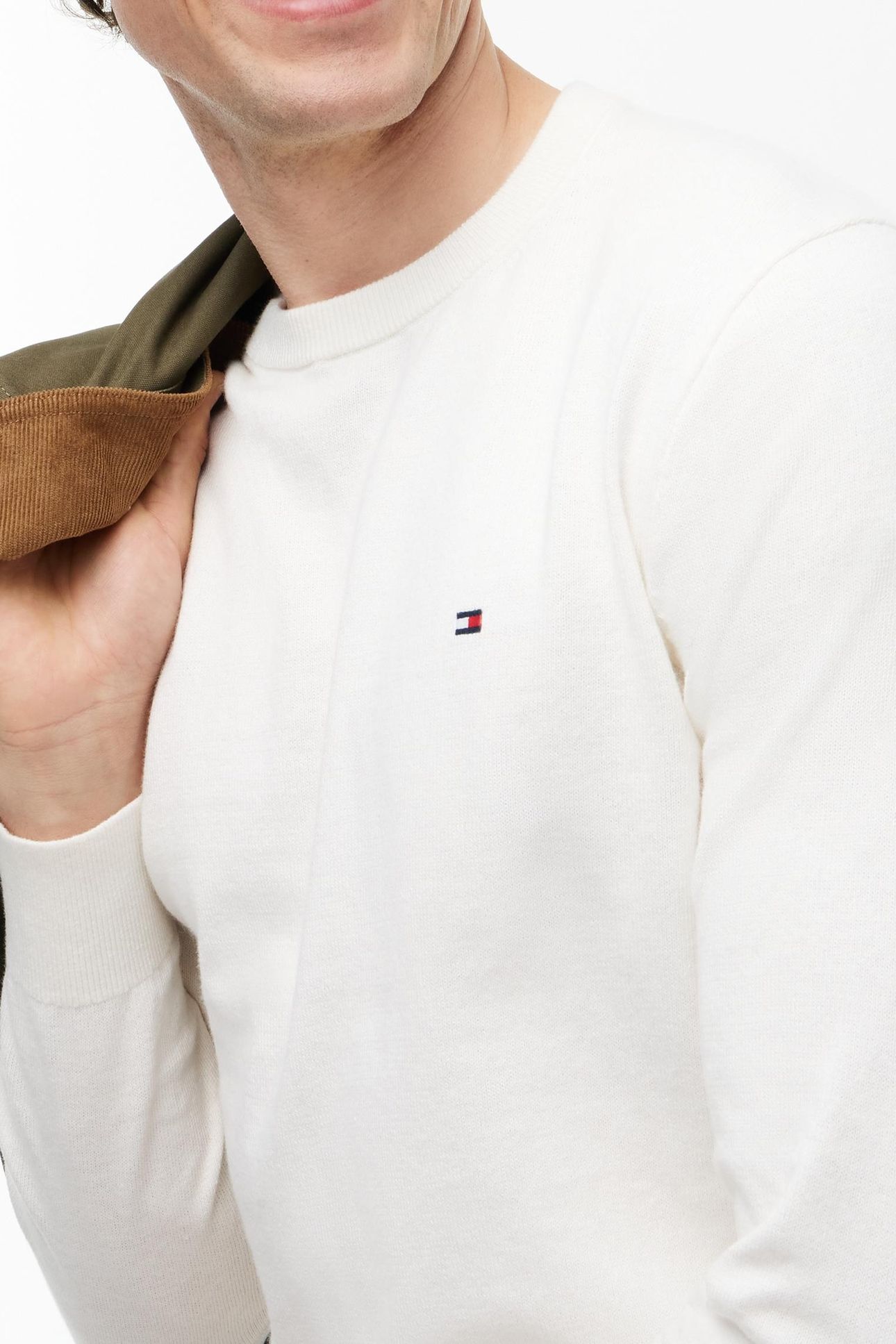 PIMA COTTON CASHMERE SWEATER IVORY PETAL 9