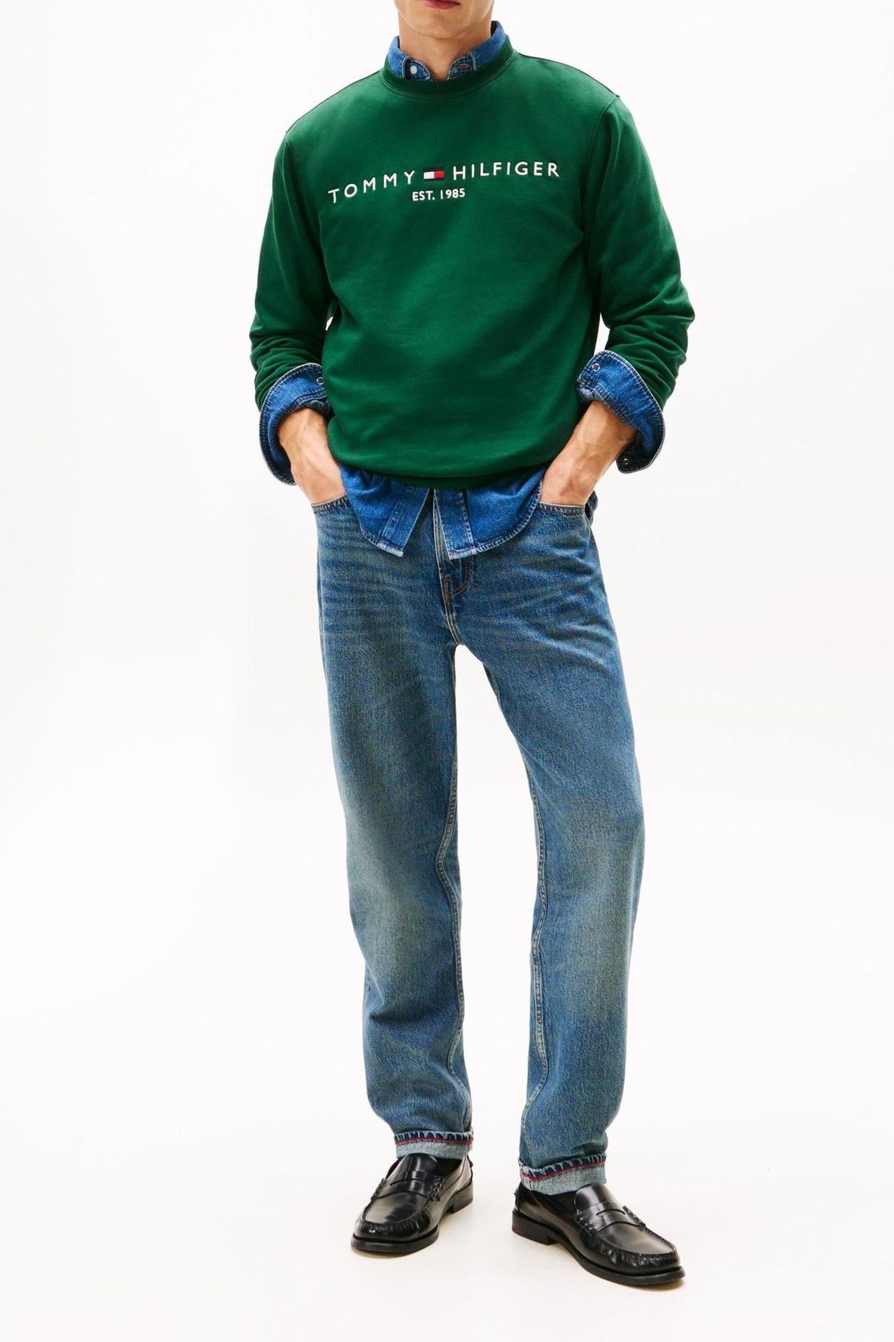 TOMMY LOGO SWEATSHIRT ORNAMENTAL GREEN 2