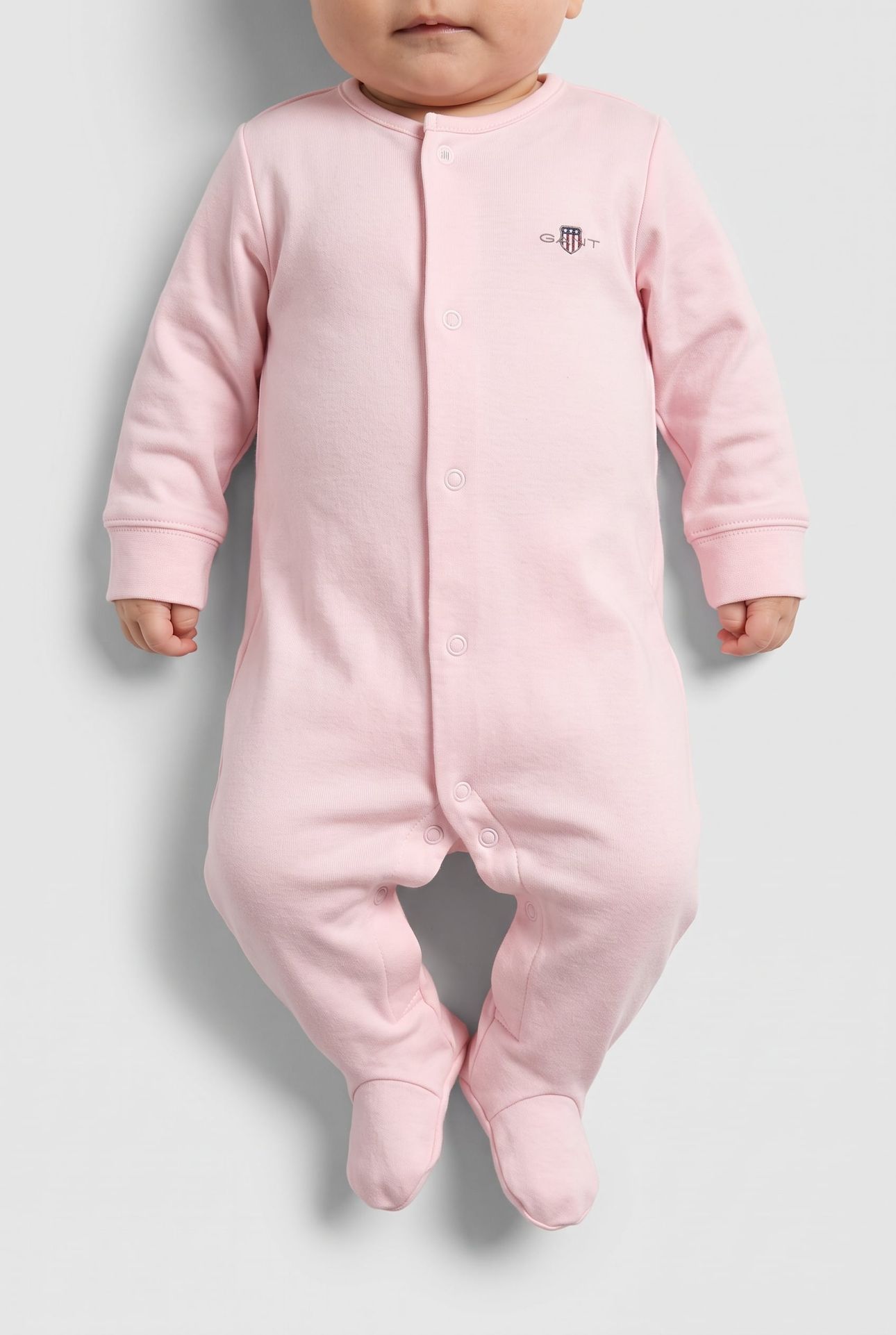 BABY UNISEX SHIELD LS SLEEPSUIT LIGHT PINK 3