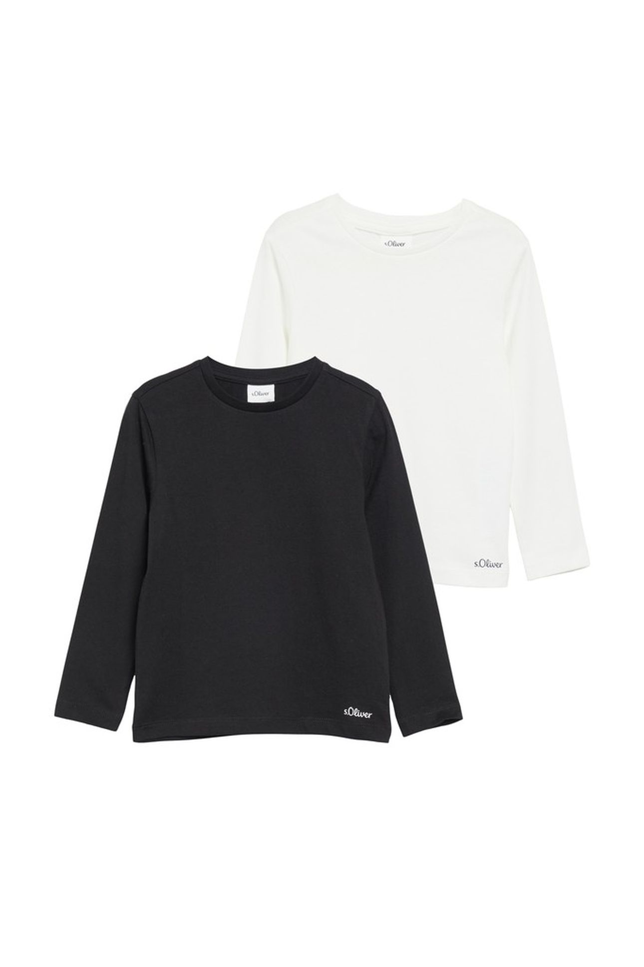 S.OLIVER T-SHIRTS WHITE-BLACK 1