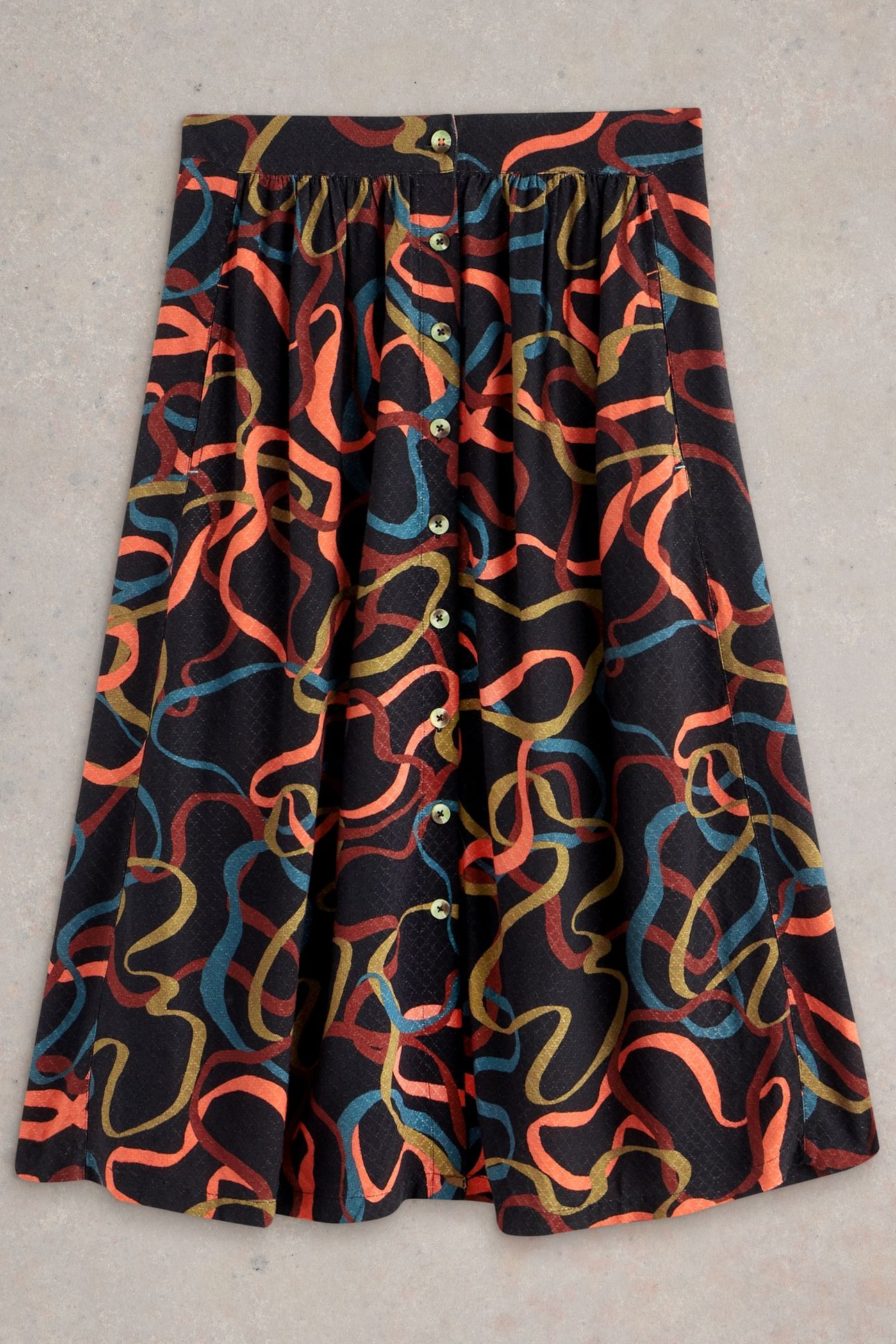 HEATHER MIDI SKIRT BLK PR 4