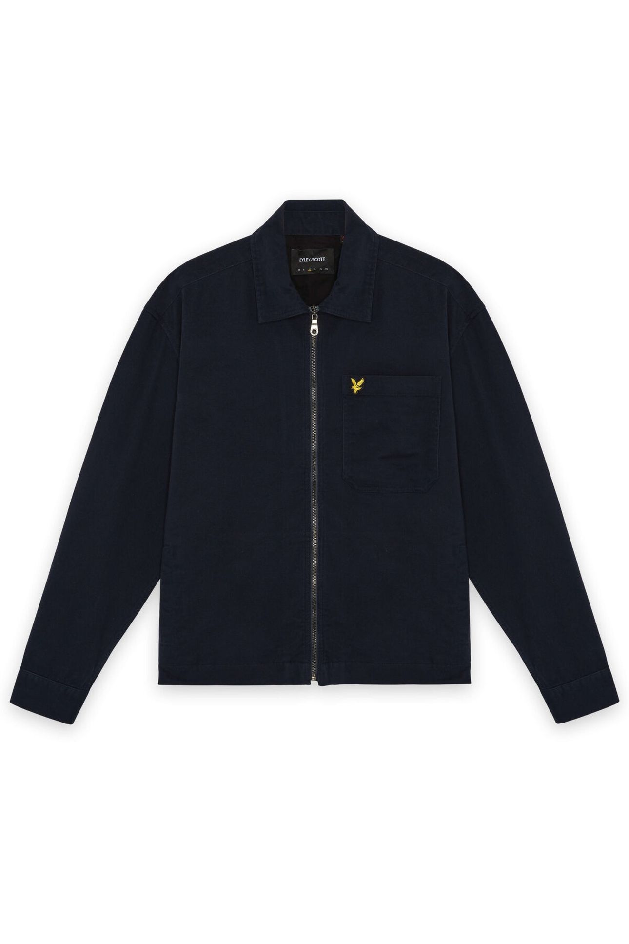ENZYME WASH ZIP THROUGH OVERSHIRT DARK NAVY 4