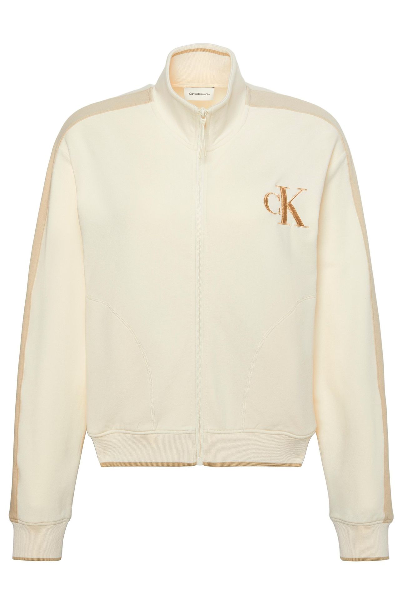LS STRETCH TERRY FULL ZIP ANTIQUE WHITE 1
