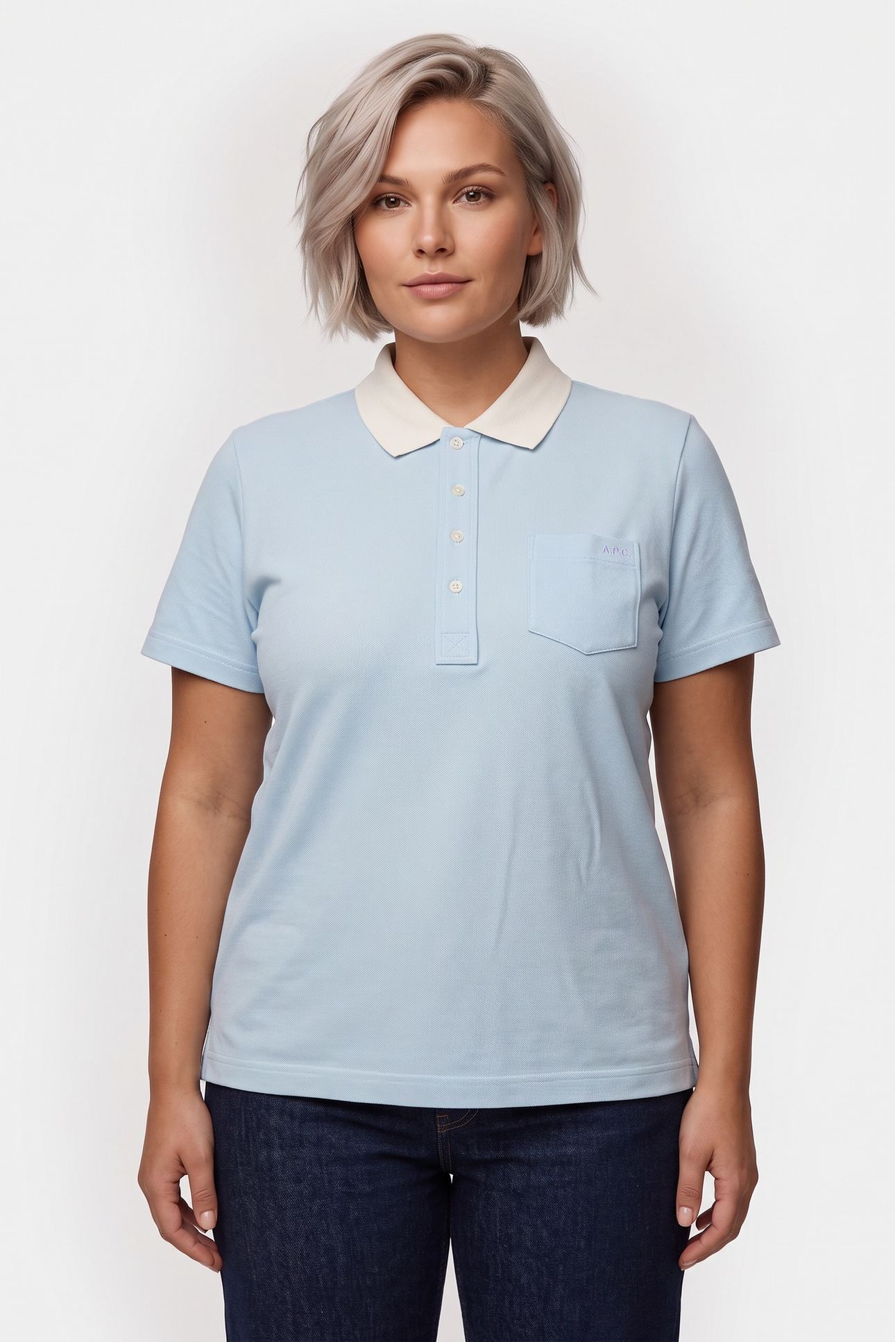 POLO SHORT SLEEVE SKY BLUE 2
