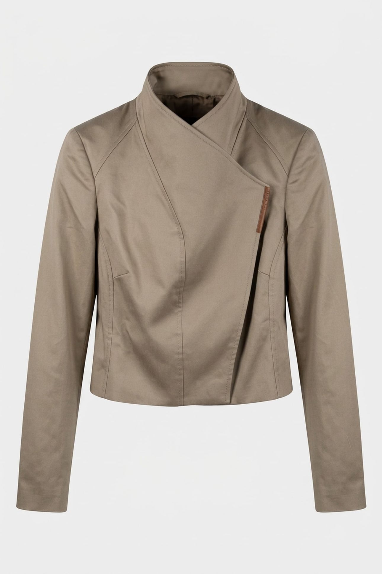 COTTON TWILL WRAP JACKET CAMEL 3